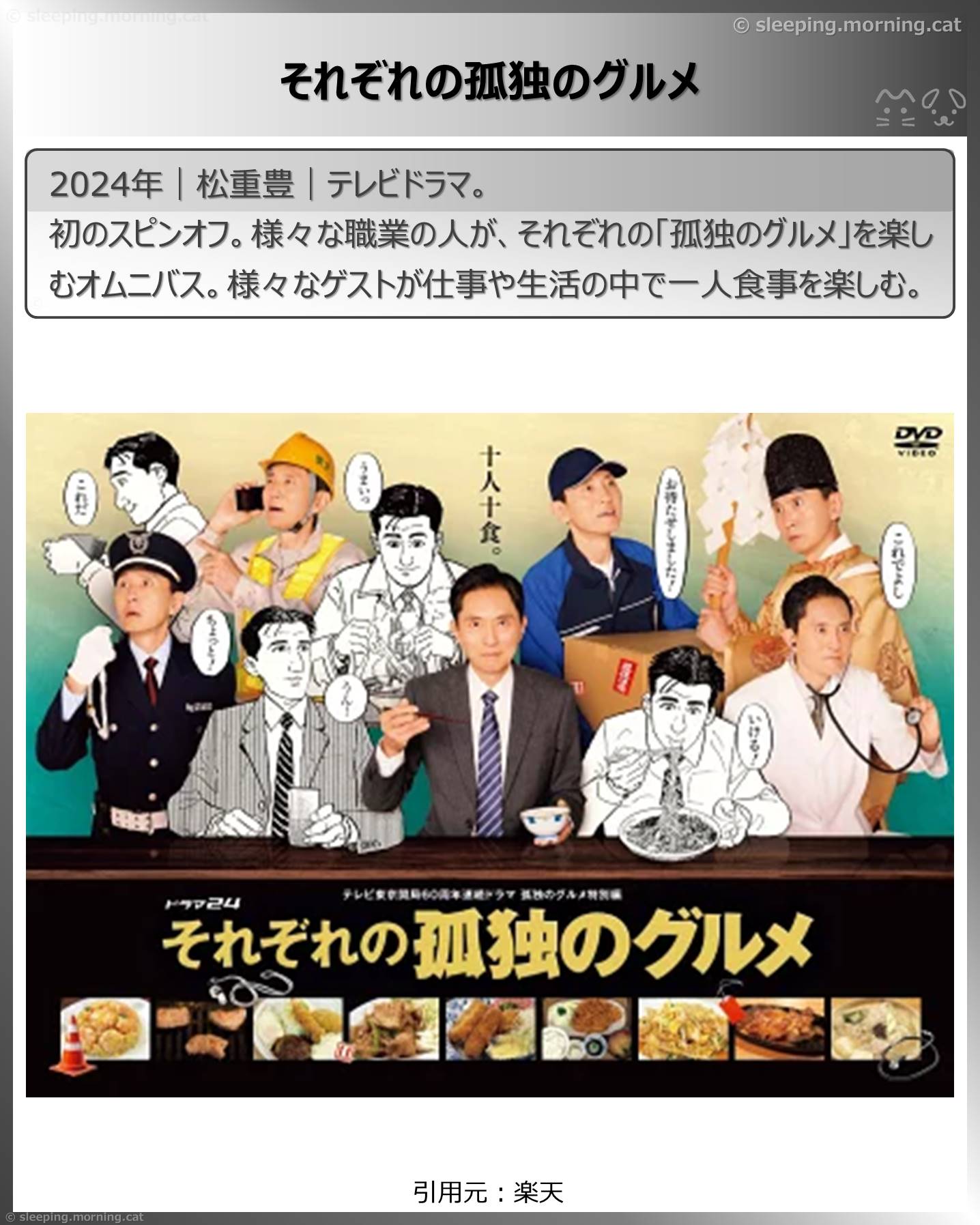 タイトル：それぞれの孤独のグルメ
