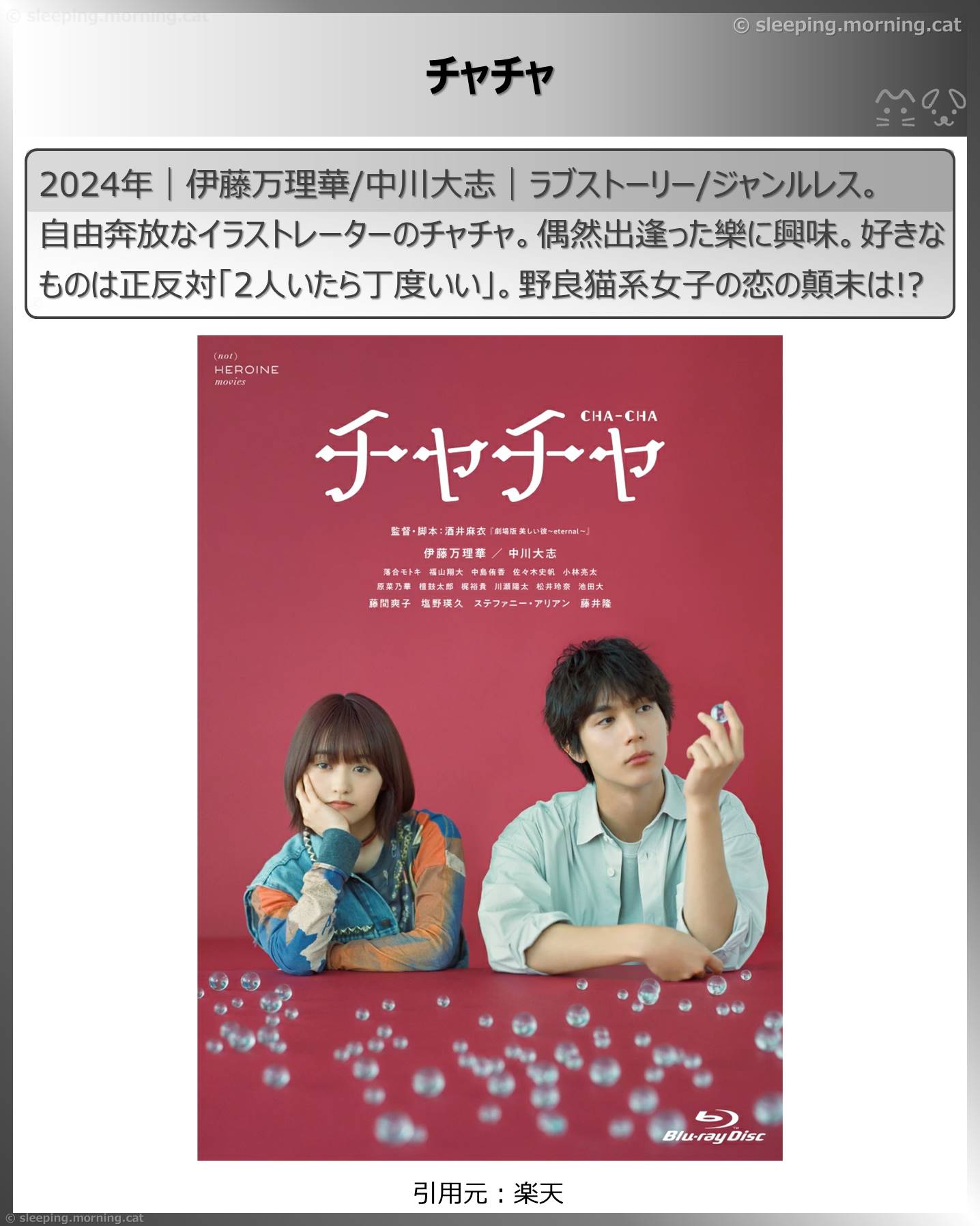 タイトル：チャチャ