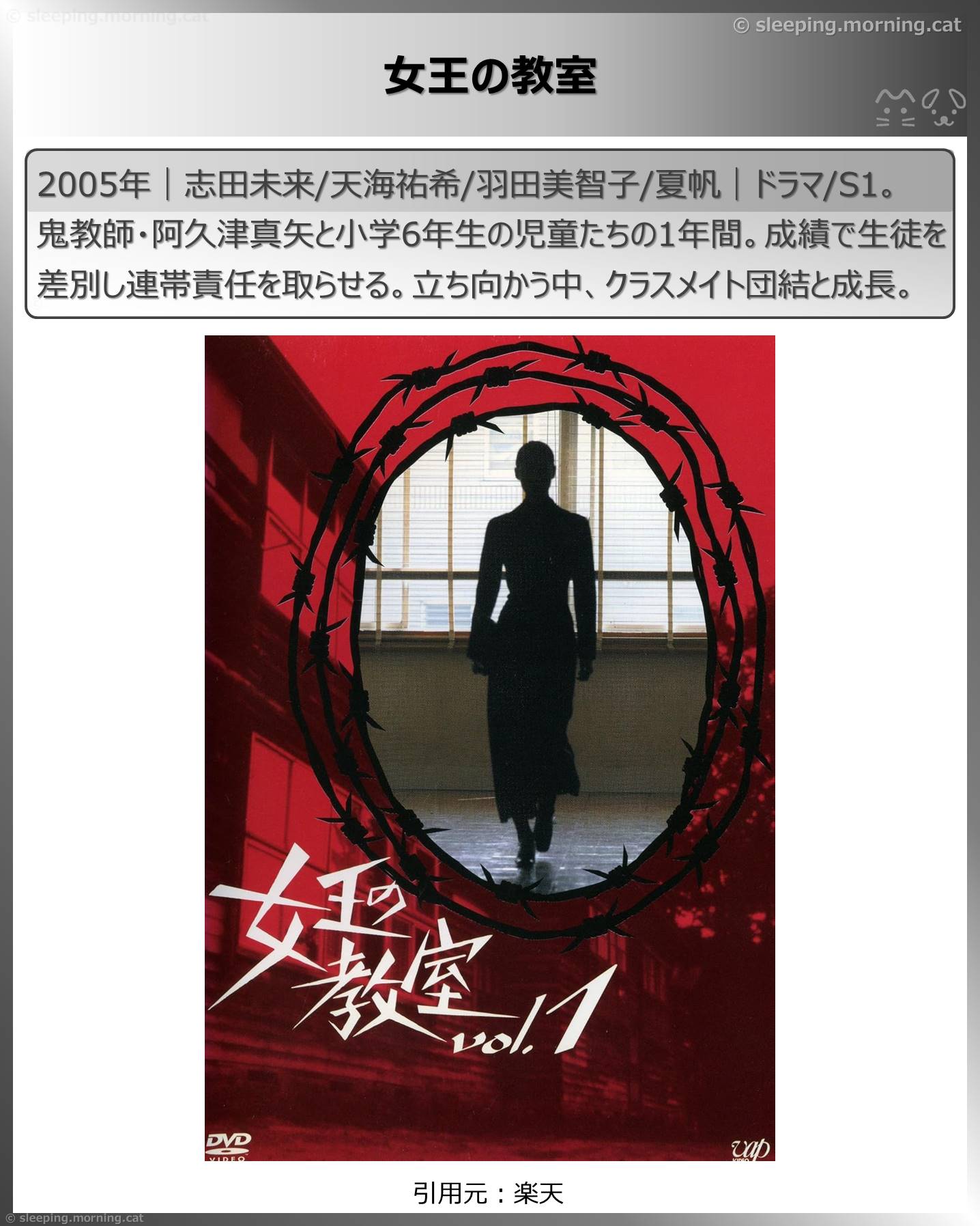タイトル：女王の教室