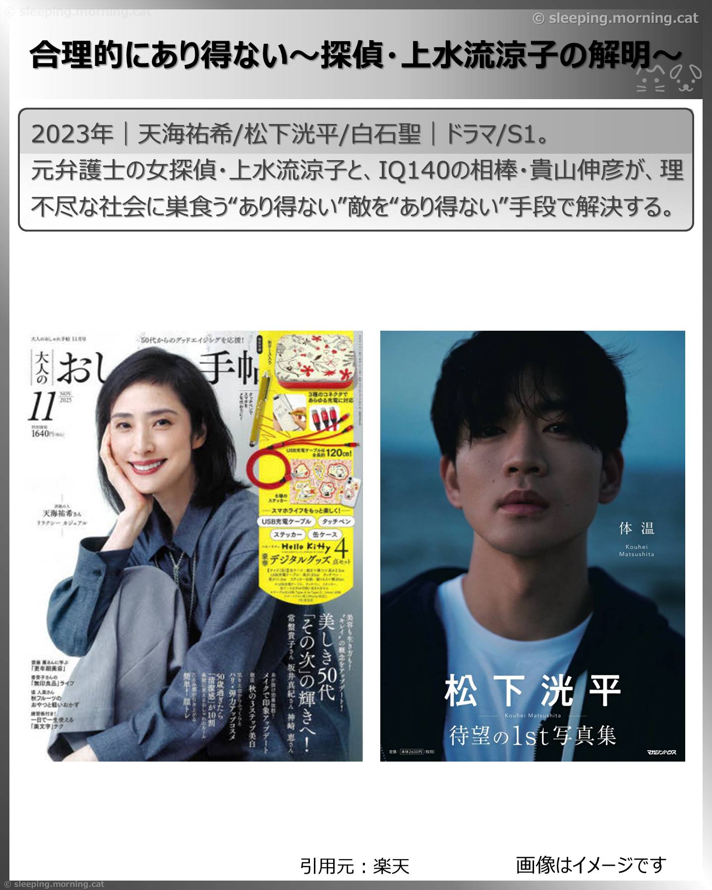 タイトル：合理的にあり得ない～探偵・上水流涼子の解明～