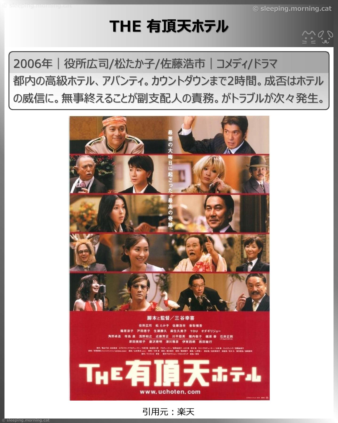 タイトル：THE有頂天ホテル