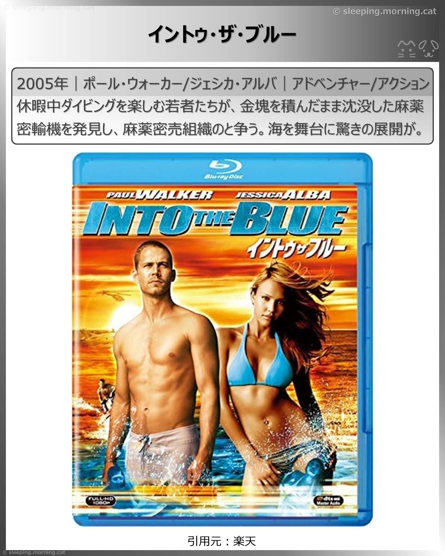 タイトル：イントゥ・ザ・ブルー