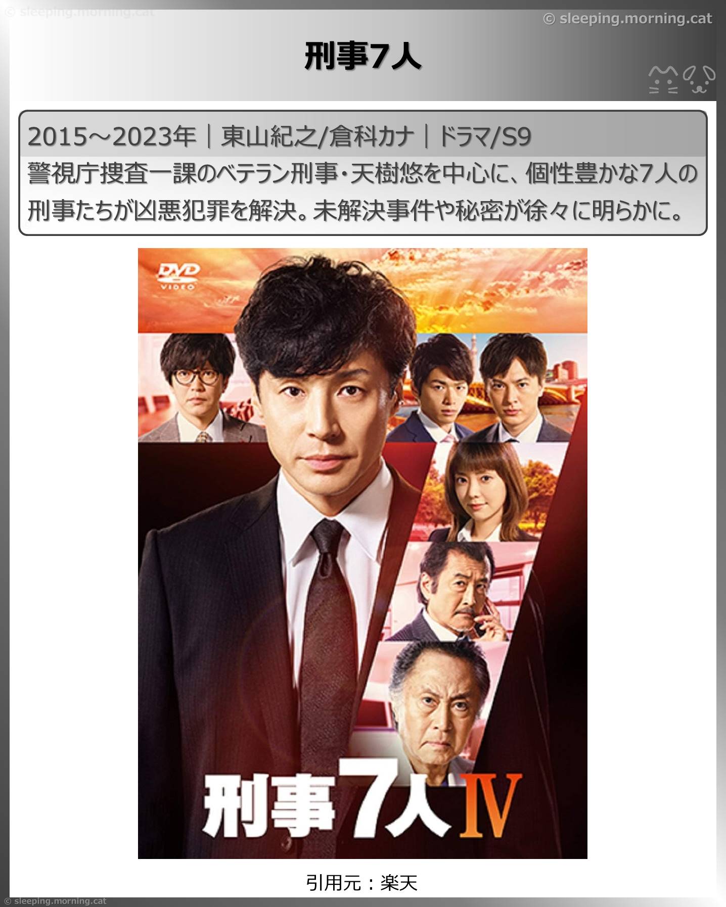 タイトル：刑事7人
