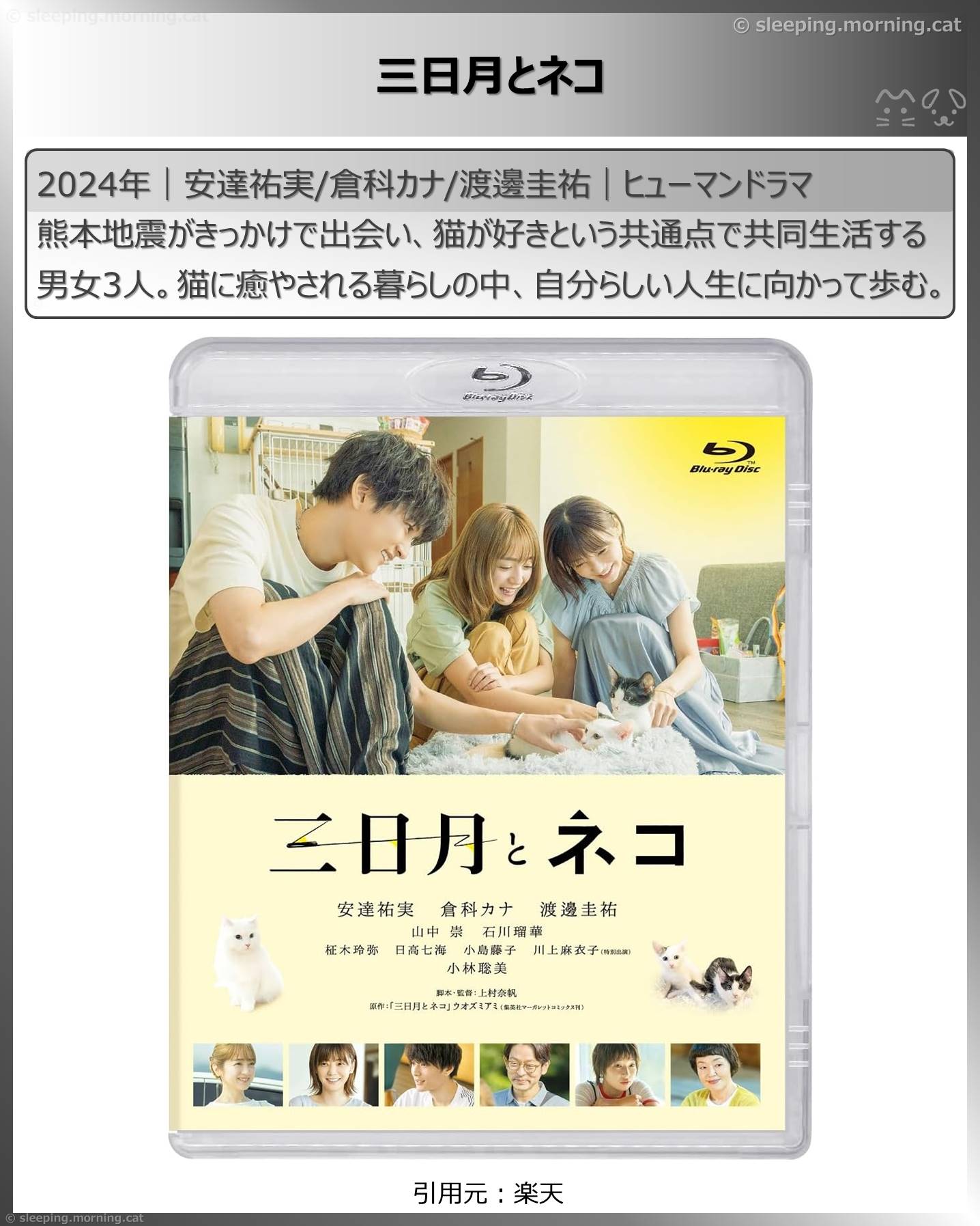 タイトル：三日月とネコ