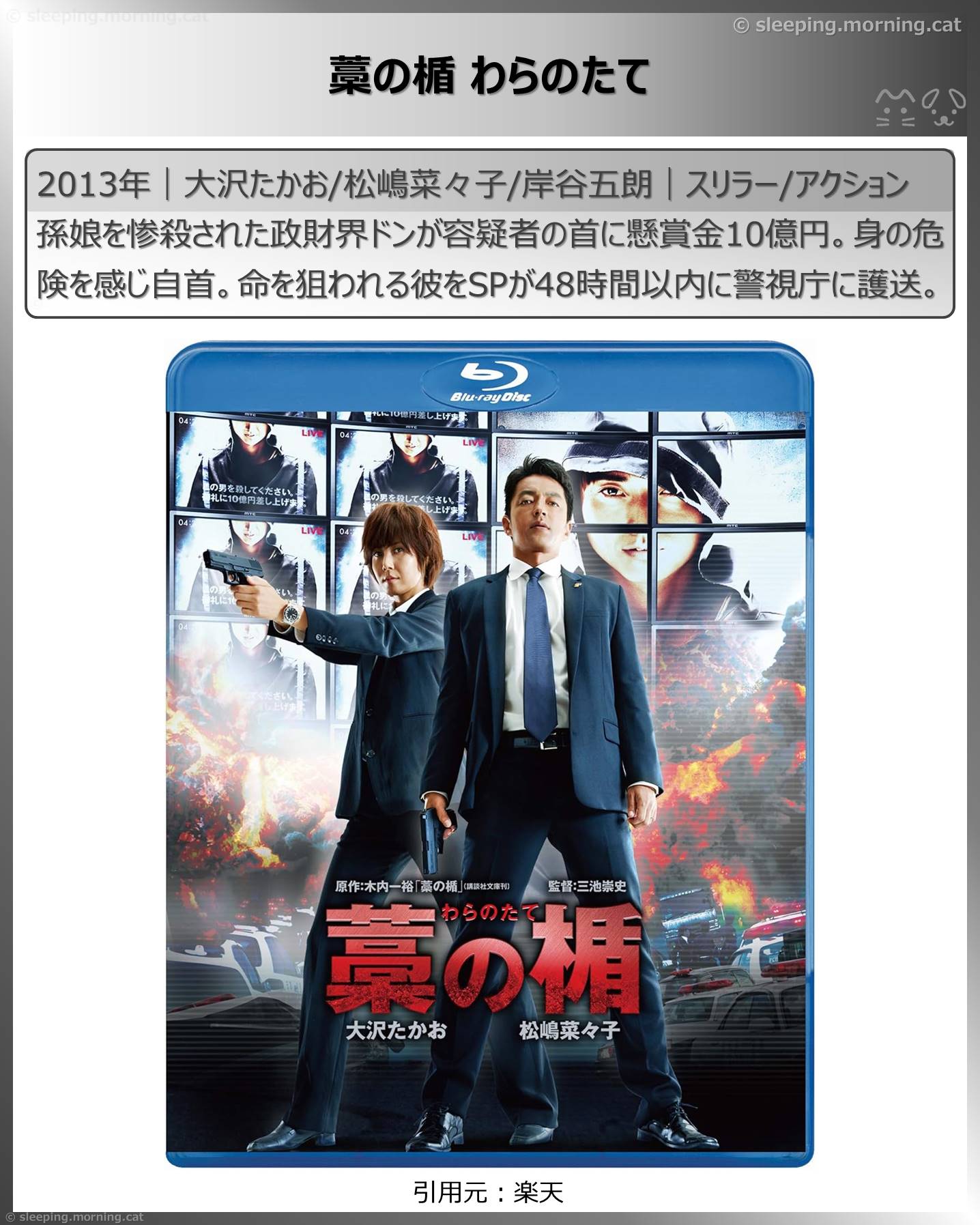 タイトル：藁の楯わらのたて