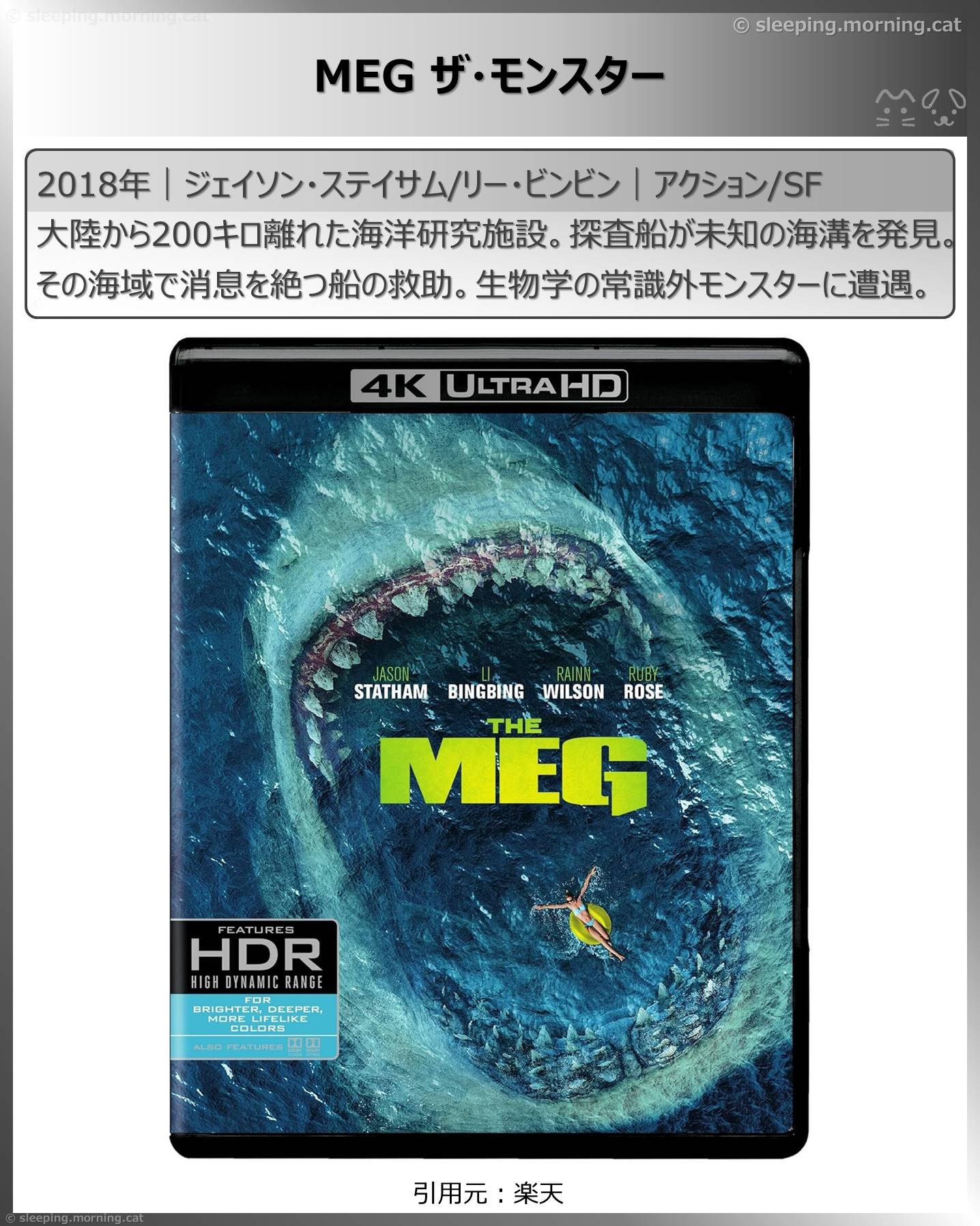 タイトル：MEG ザ・モンスター