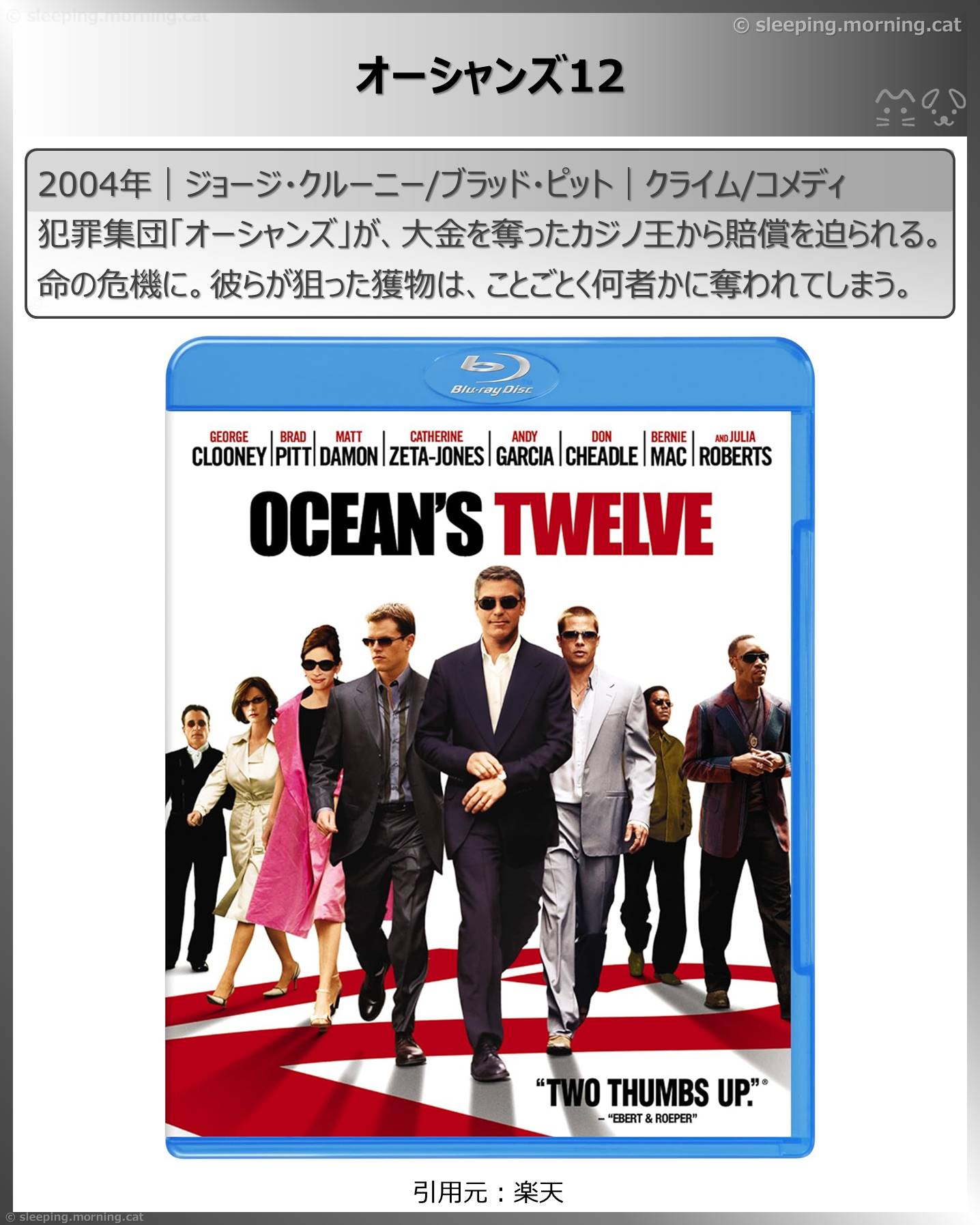 タイトル：オーシャンズ12