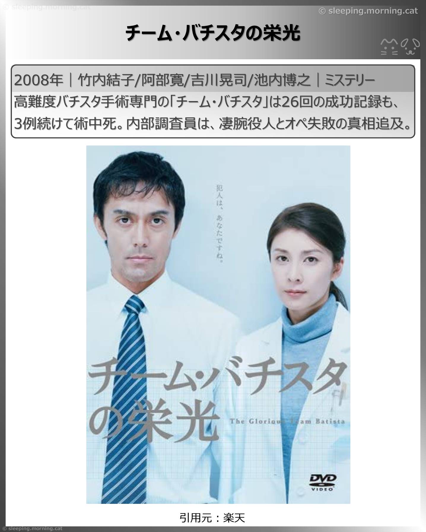 タイトル：チーム・バチスタの栄光