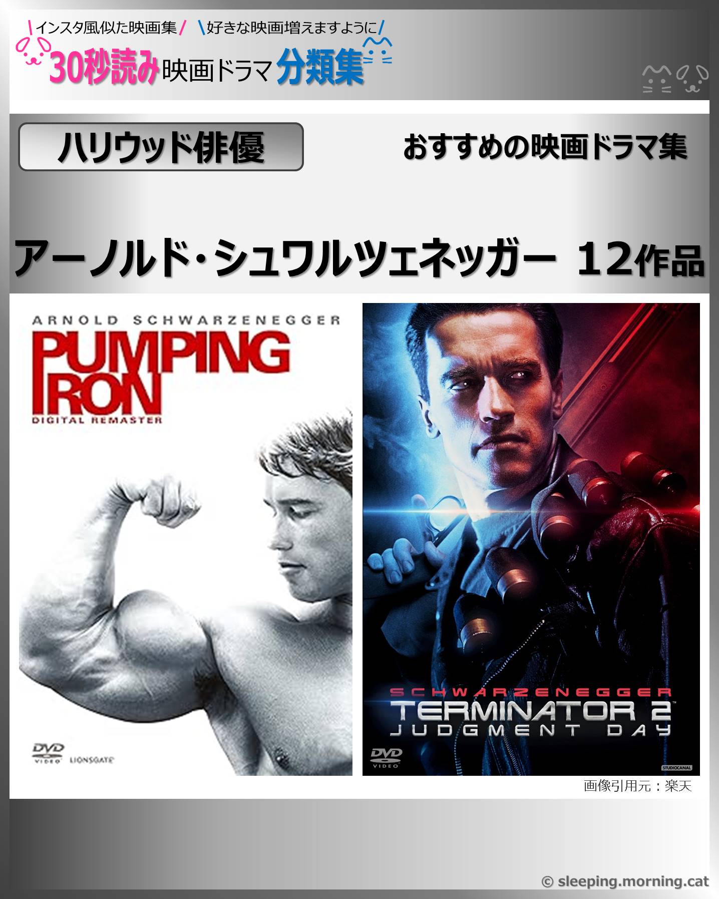 タイトル：アーノルド・シュワルツェネッガー：映画ドラマの紹介、代表作、おすすめ教えて主演映画、主演ドラマ