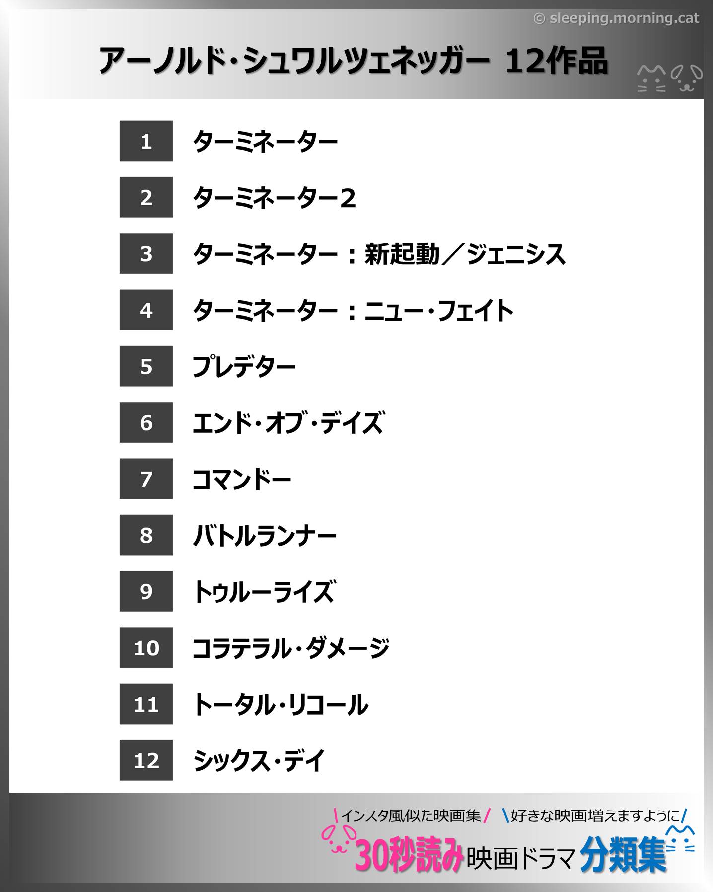 目次：アーノルド・シュワルツェネッガー：映画ドラマの紹介、代表作、おすすめ教えて主演映画、主演ドラマ