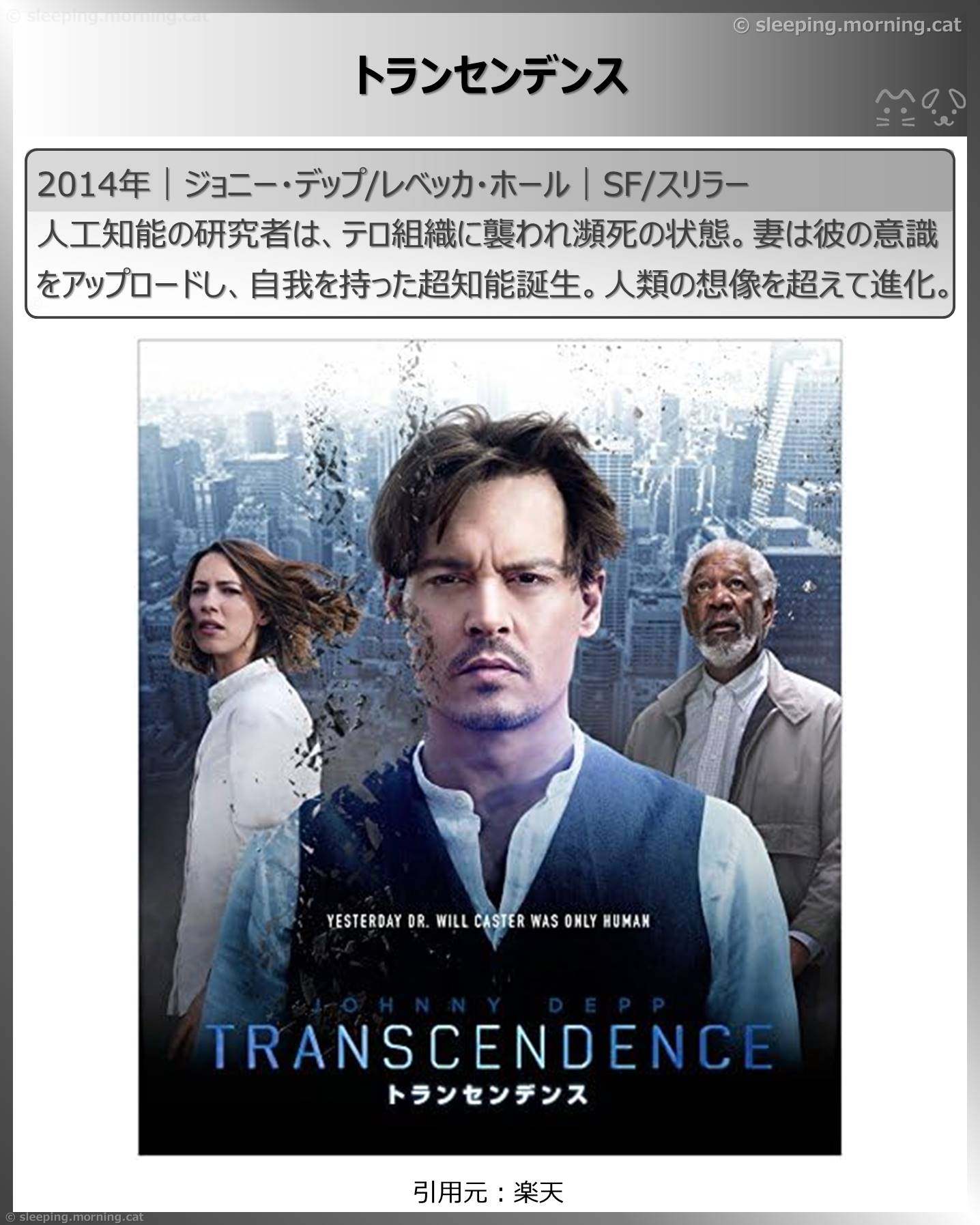 タイトル：トランセンデンス