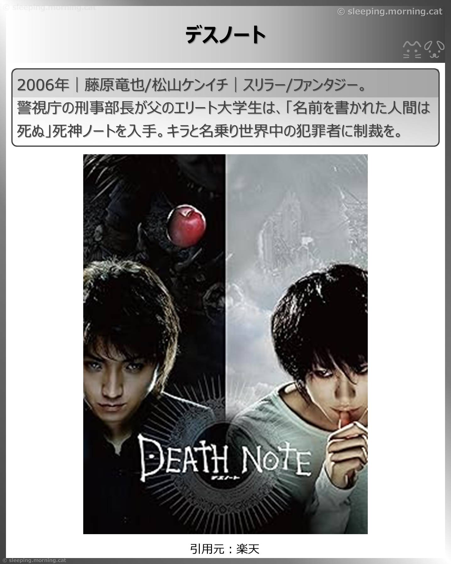 タイトル：デスノート