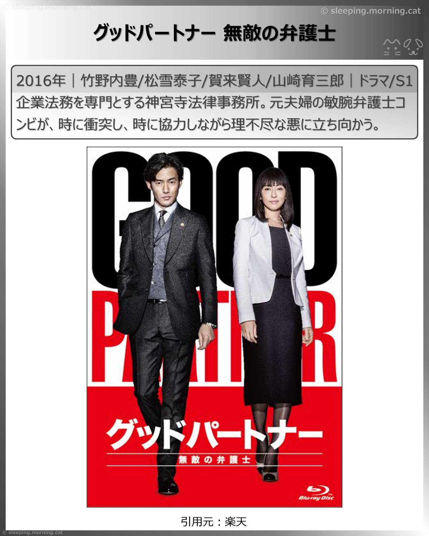 竹野内豊：グッドパートナー無敵の弁護士