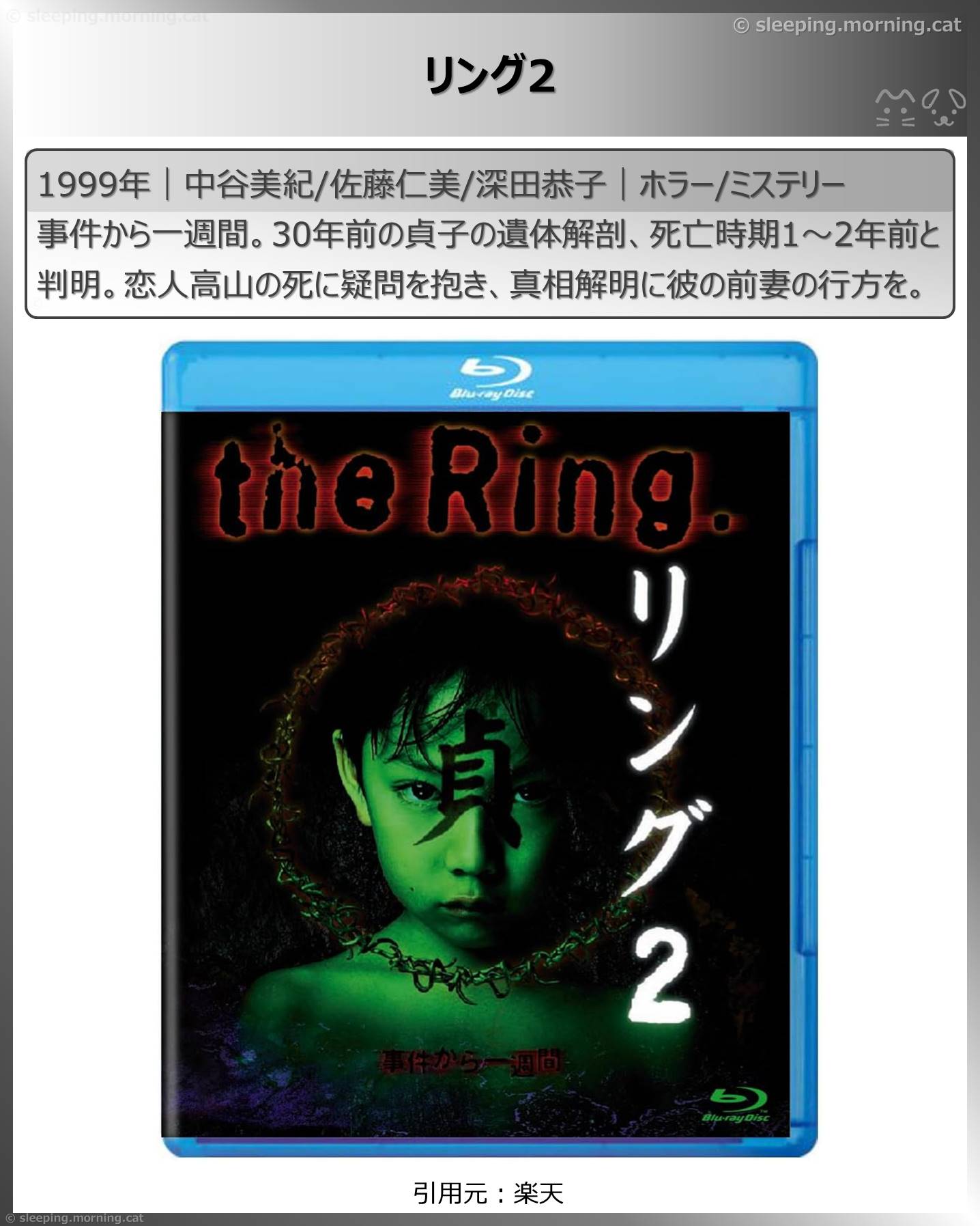 禁止事項の映画：リング2