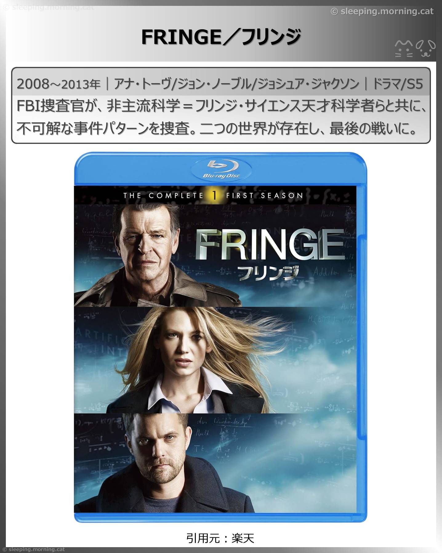 異空間・パラレルワールド：FRINGE／フリンジ