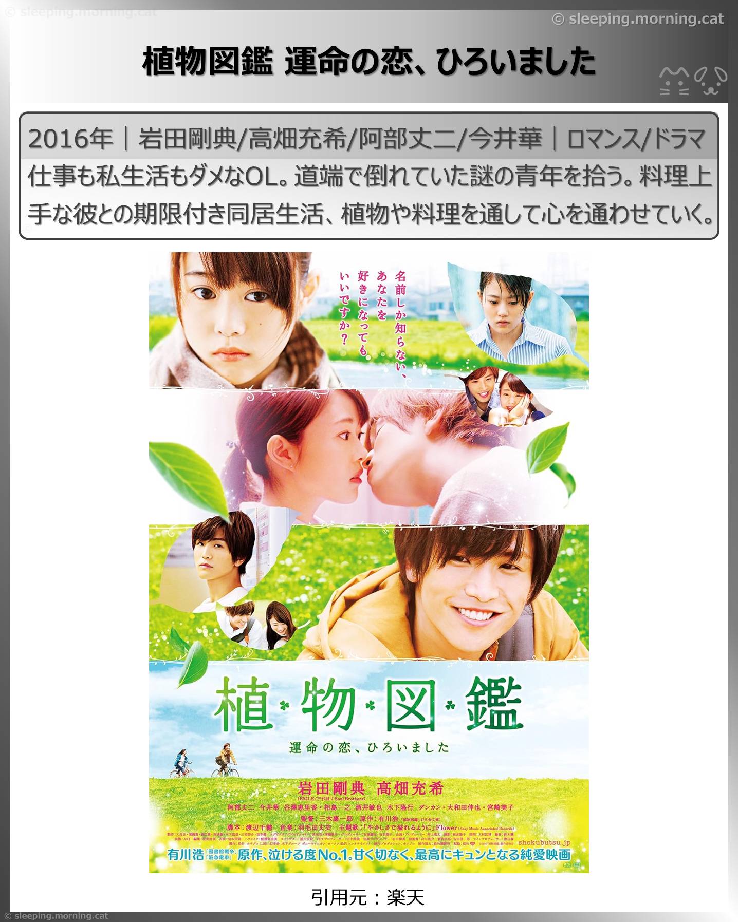 高畑充希：植物図鑑運命の恋、ひろいました