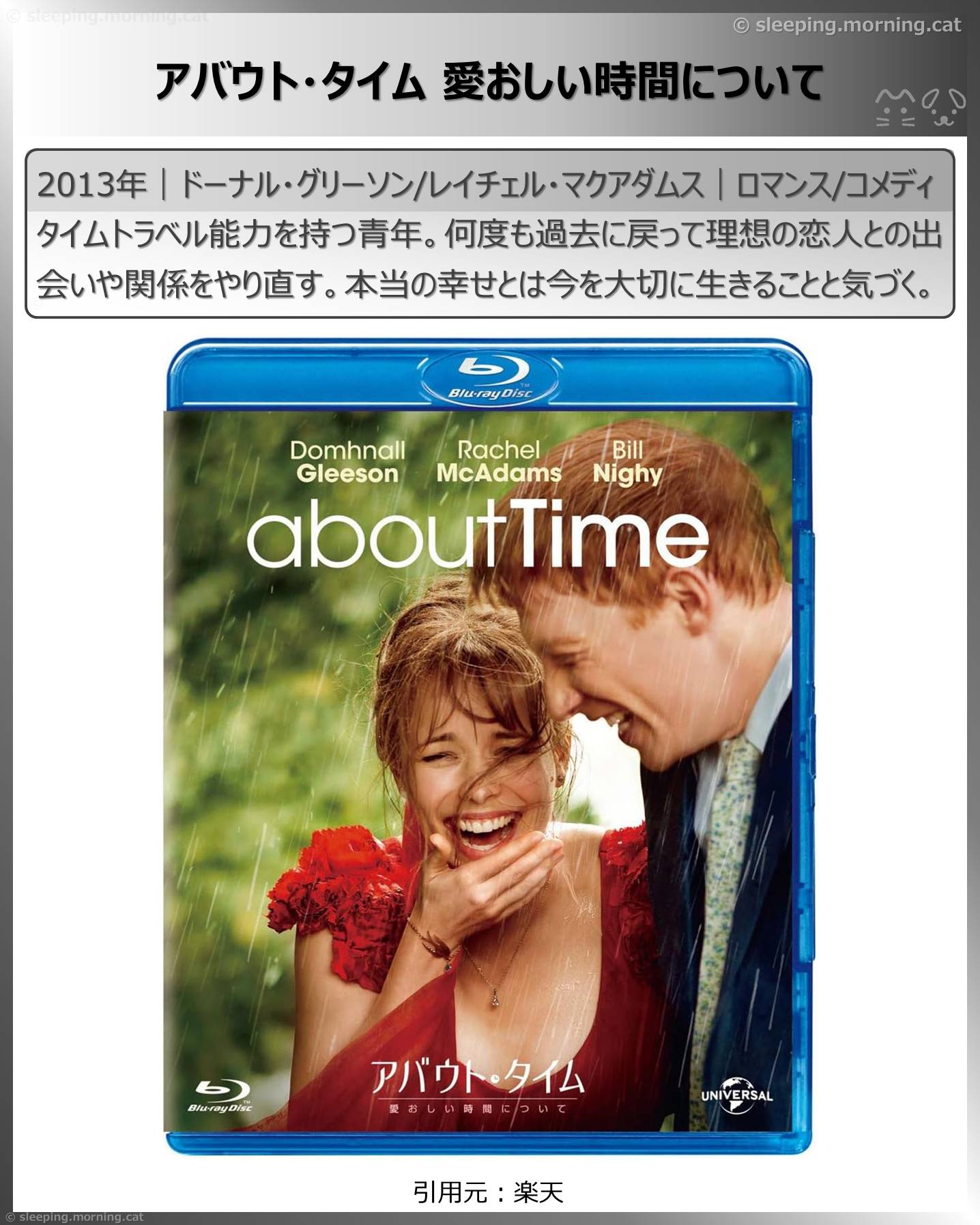 タイムトラベル映画：アバウト・タイム愛おしい時間について