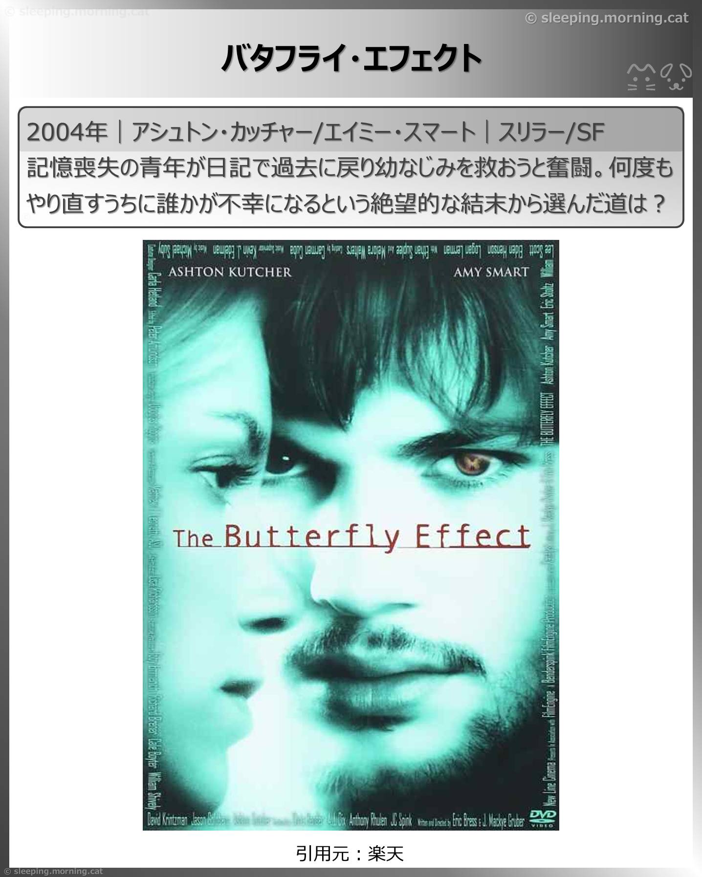 タイムトラベル映画：バタフライ・エフェクト