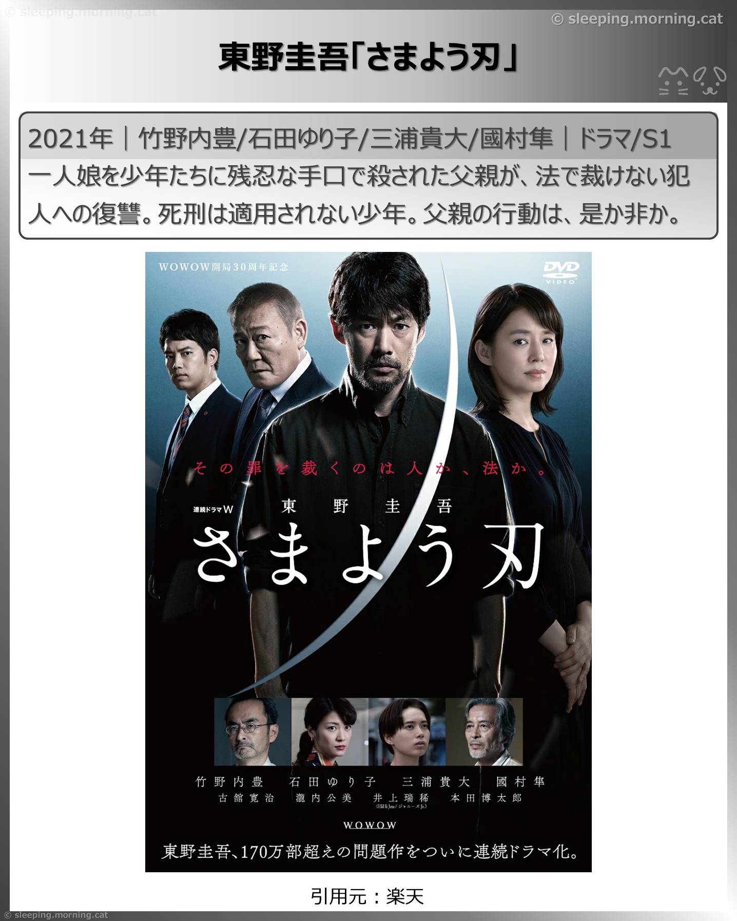 アアマプラ見放題シリアス系・サスペンス系ドラマ2026年1月：東野圭吾「さまよう刃」