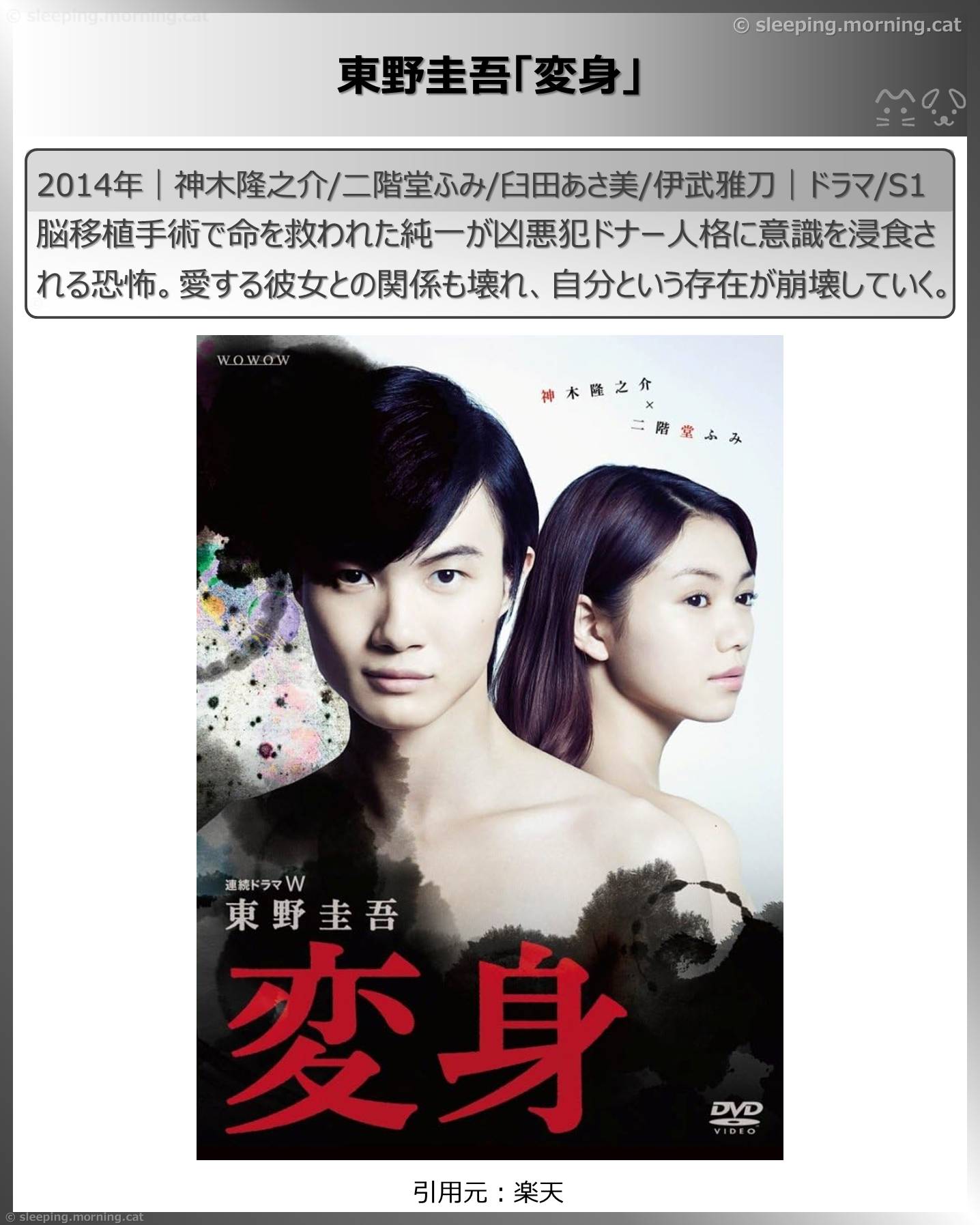 アアマプラ見放題シリアス系・サスペンス系ドラマ2026年1月：東野圭吾「変身」