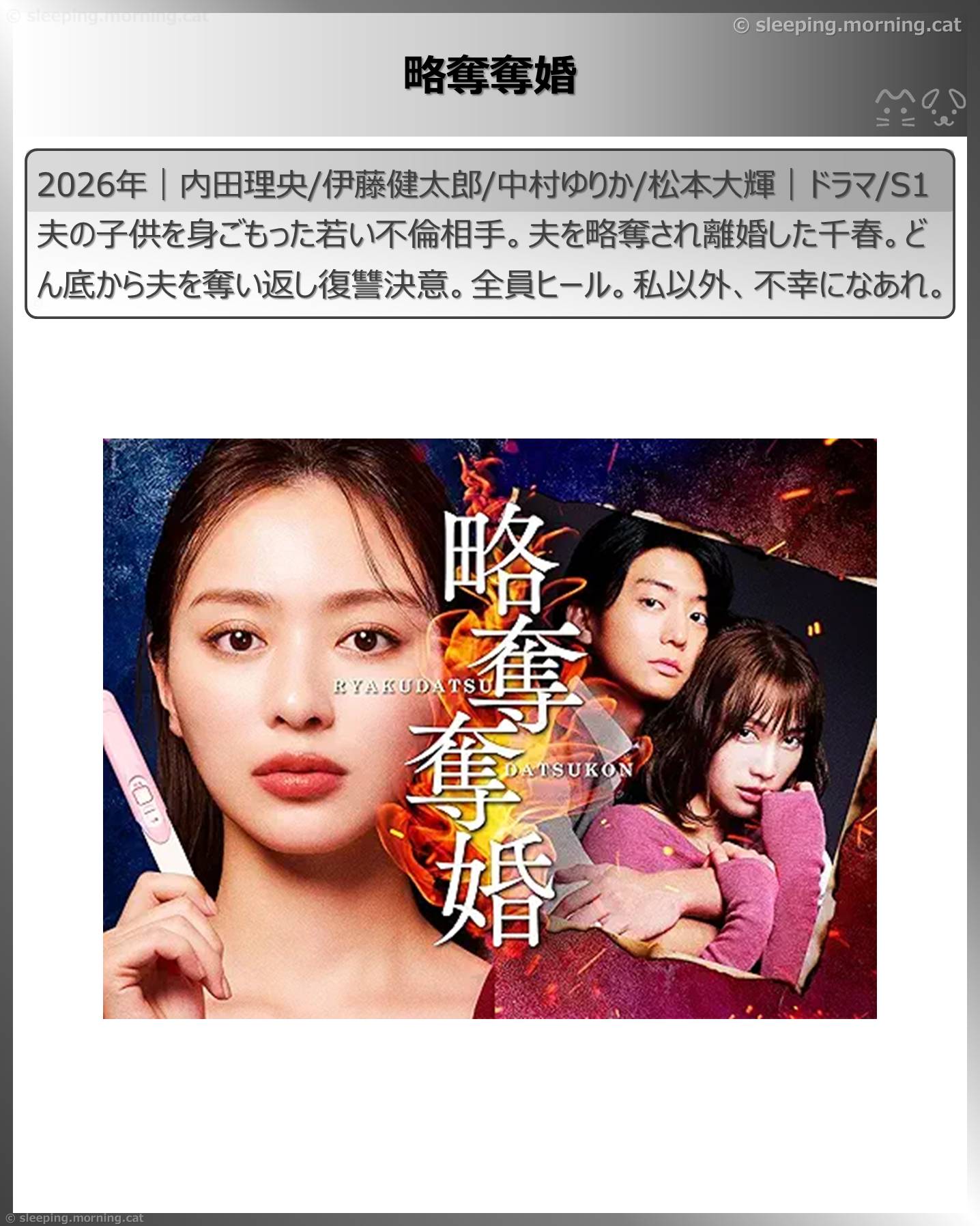 アマプラ恋愛ドラマ：略奪奪婚