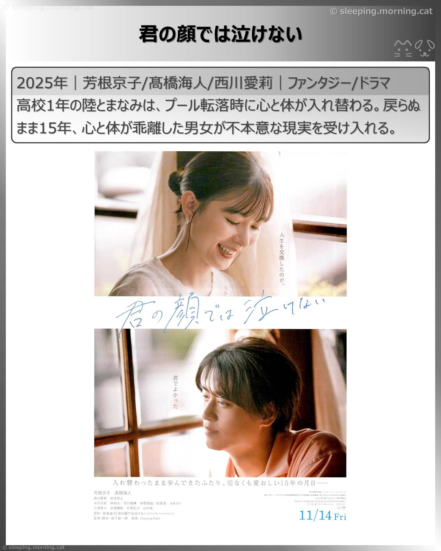 アマプラ見放題新着2026年2月：君の顔では泣けない