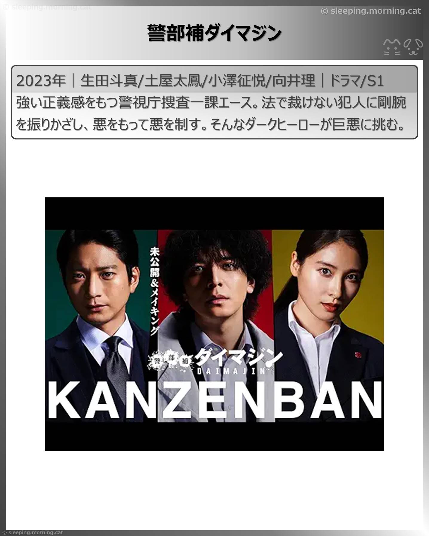 向井理：警部補ダイマジン