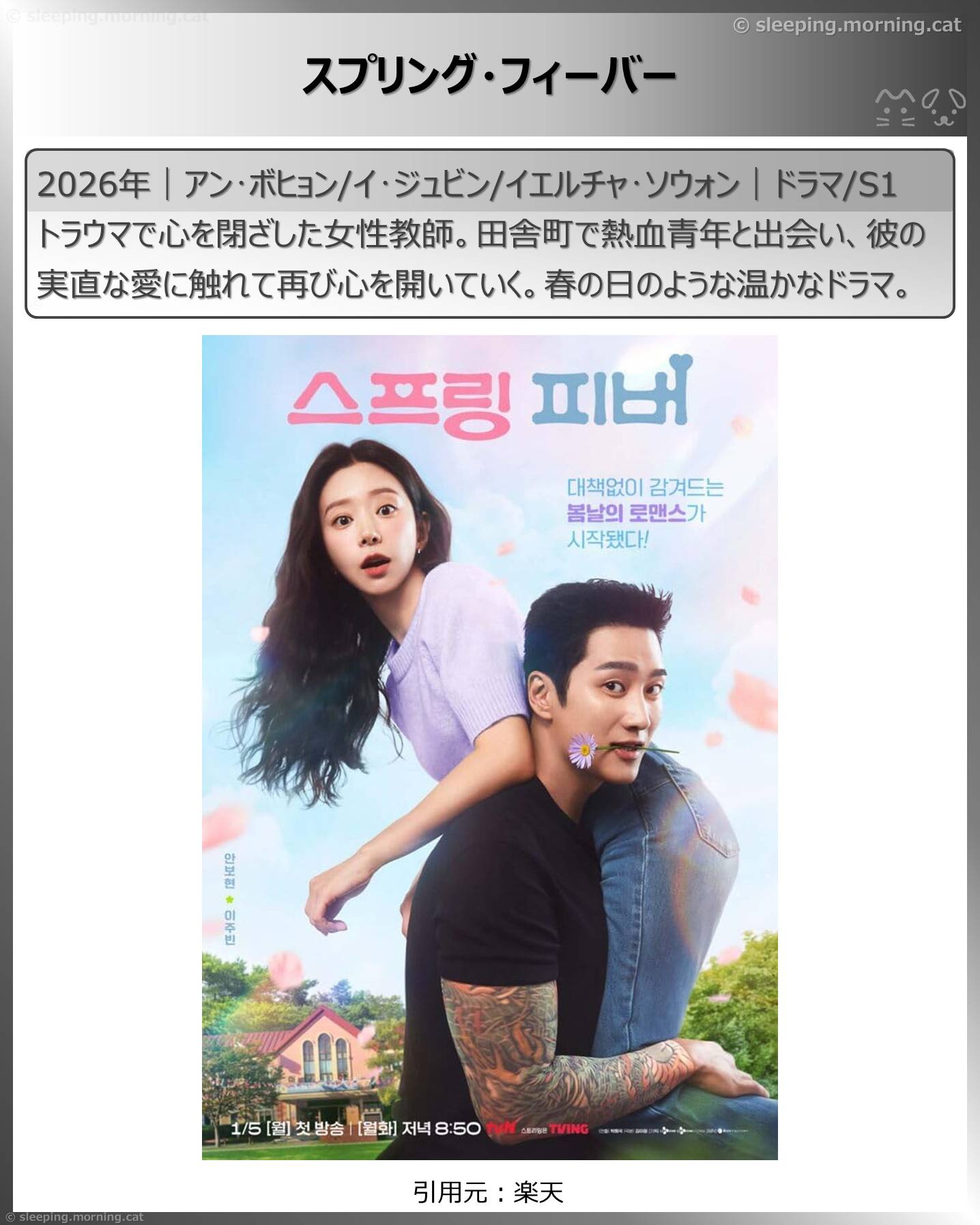 アマプラ見放題韓国ドラマ：スプリング・フィーバー