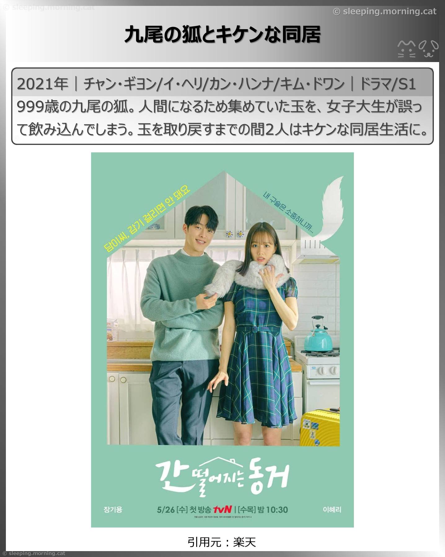 アマプラ見放題韓国ドラマ：九尾の狐とキケンな同居