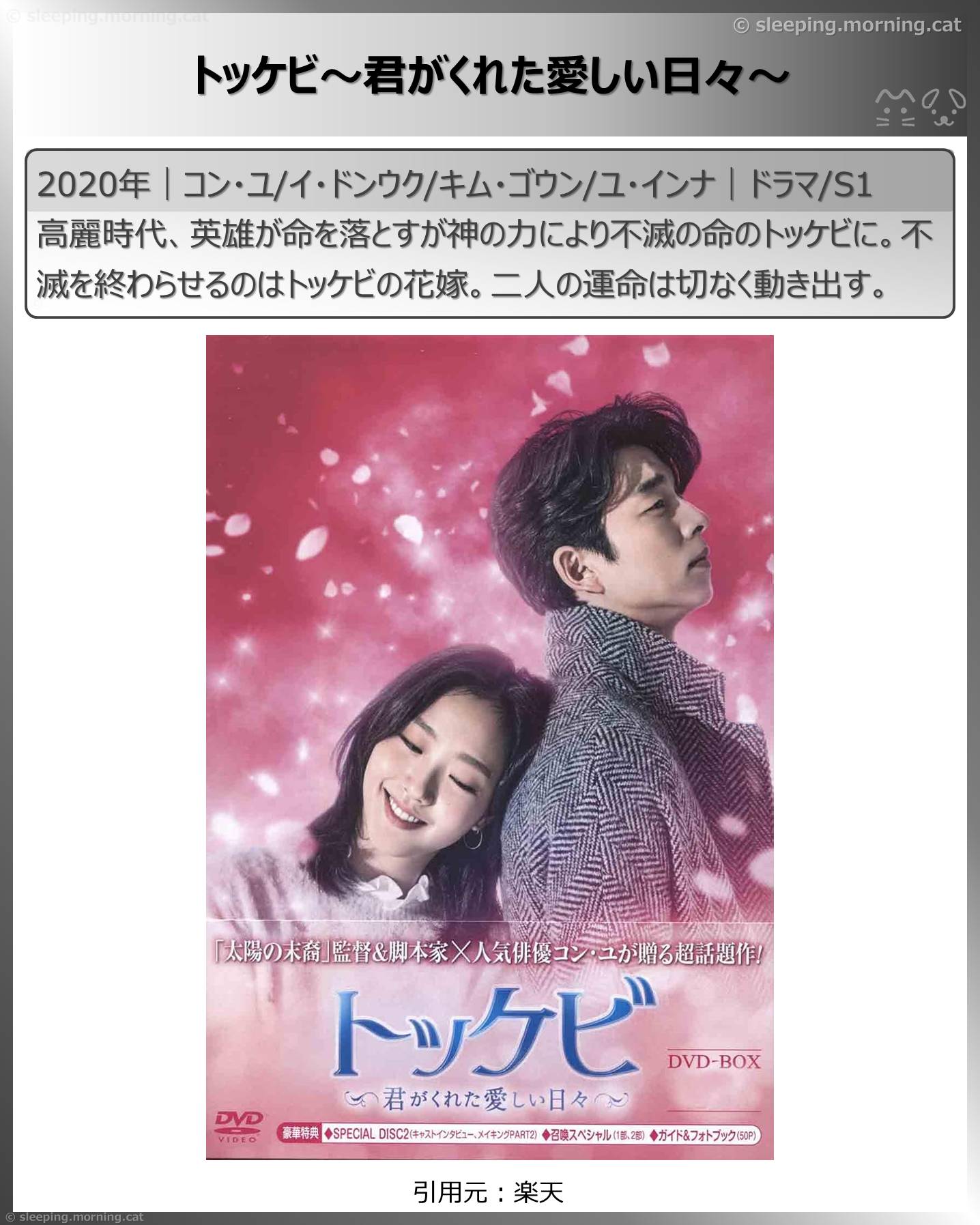 アマプラ見放題韓国ドラマ：トッケビ～君がくれた愛しい日々～