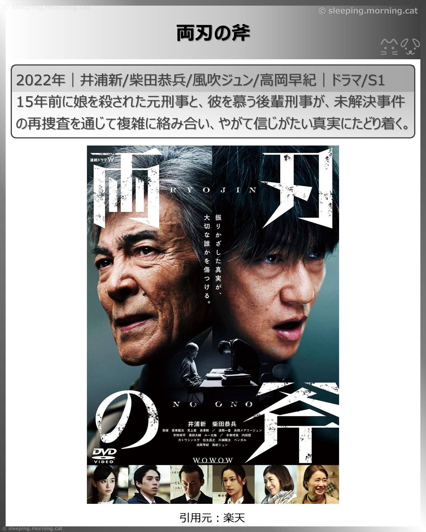 アマプラ見放題シリアス系国内ドラマ：両刃の斧