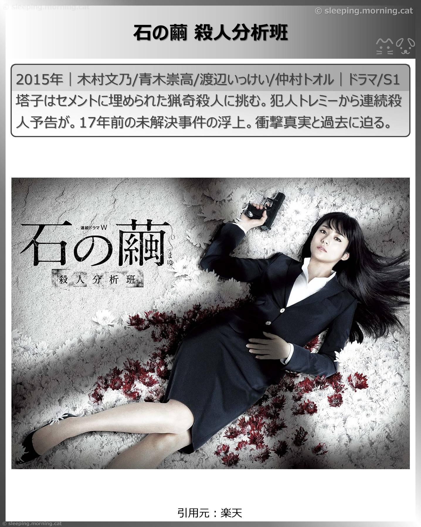 木村文乃：石の繭 殺人分析班