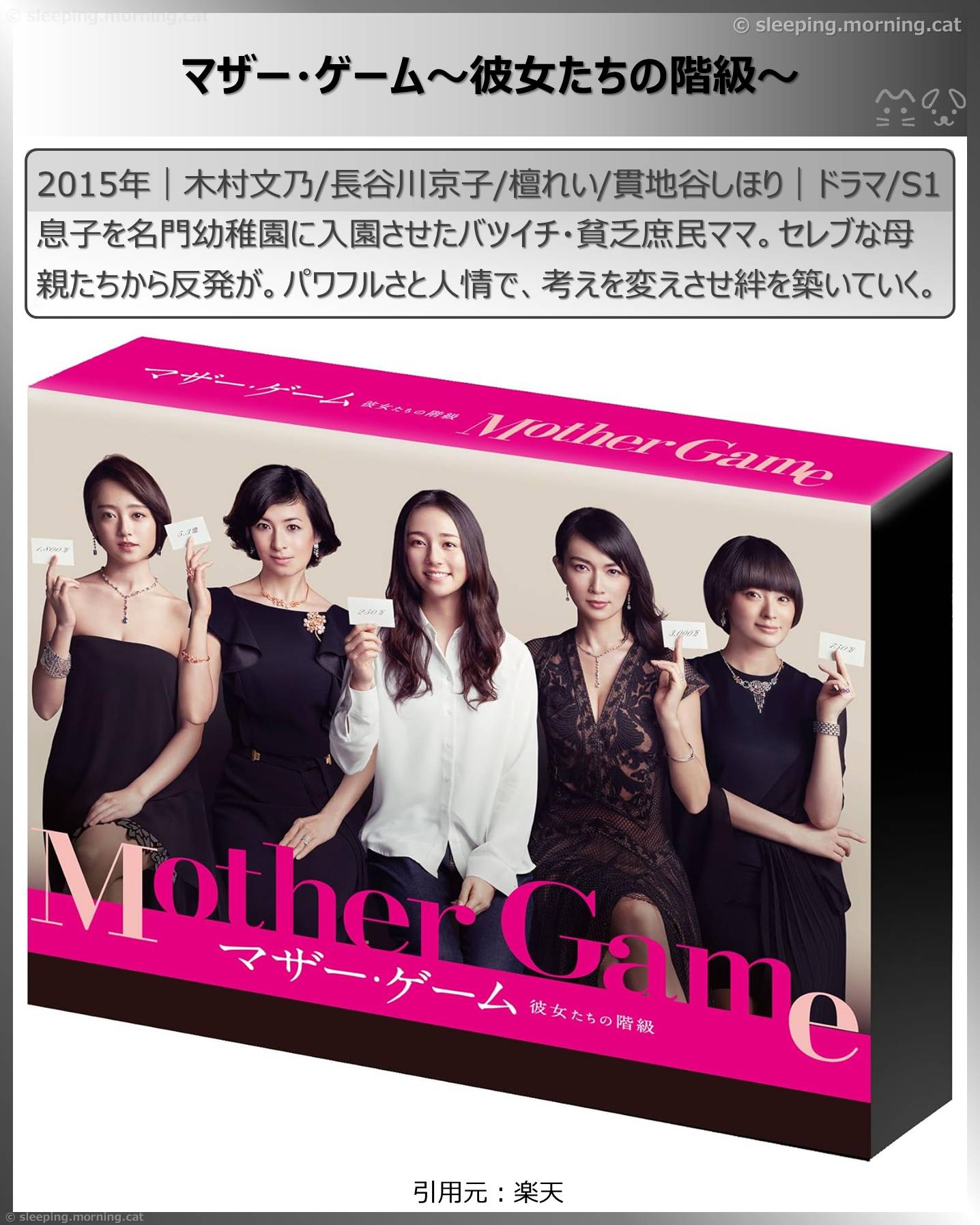 木村文乃：マザー・ゲーム～彼女たちの階級～