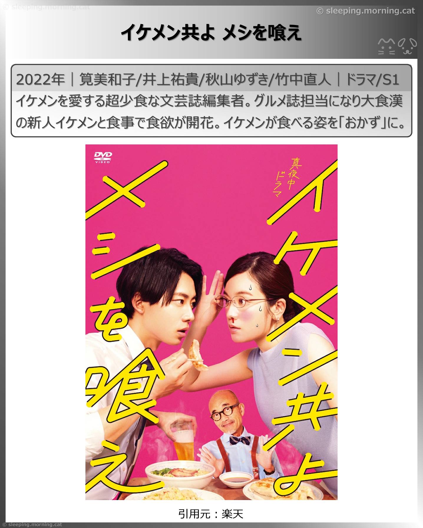 アマプラ見放題国内ドラマおいしい料理2025年10月：イケメン共よメシを喰え