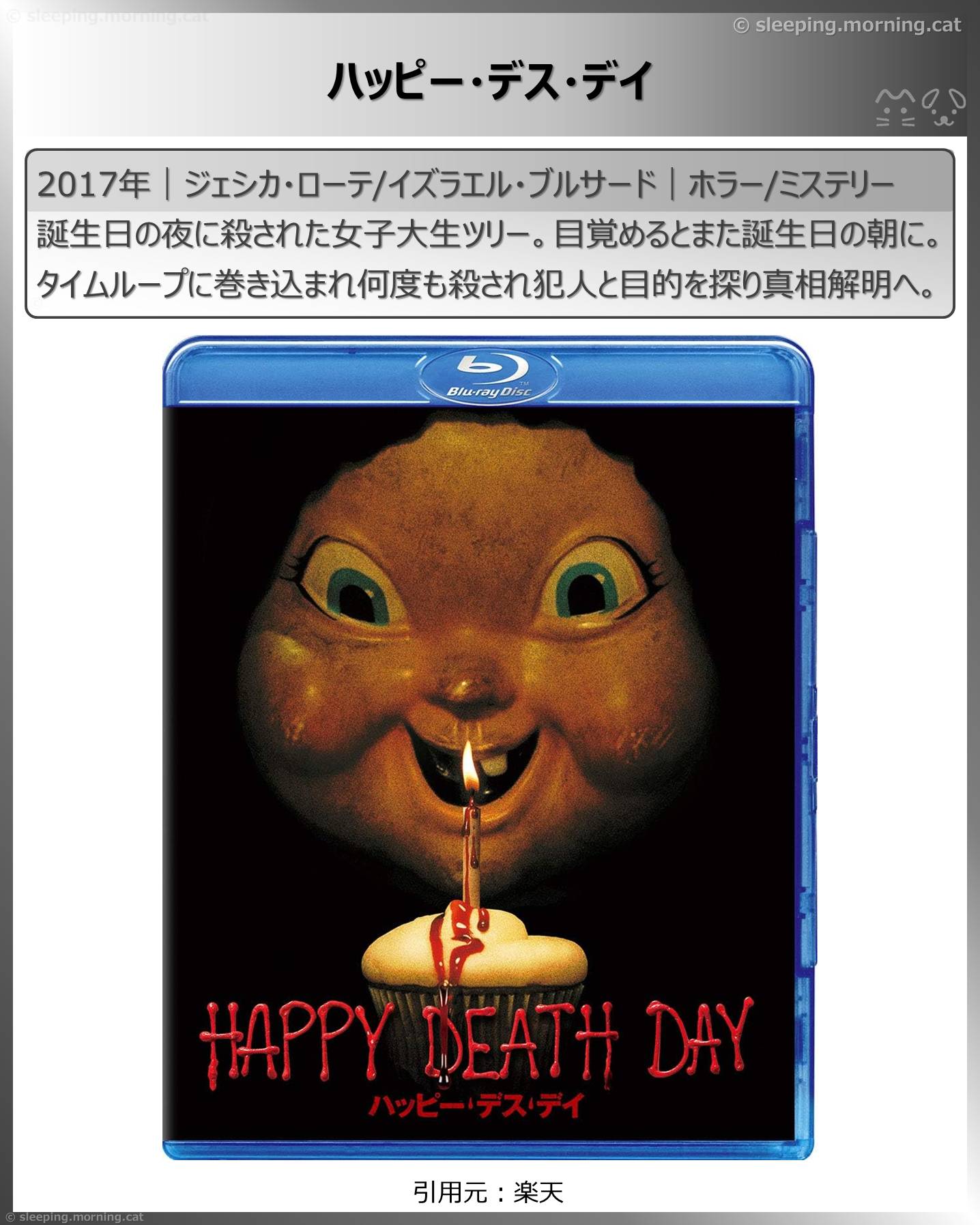 死後映画、死んでも死ねない映画：ハッピー・デス・デイ