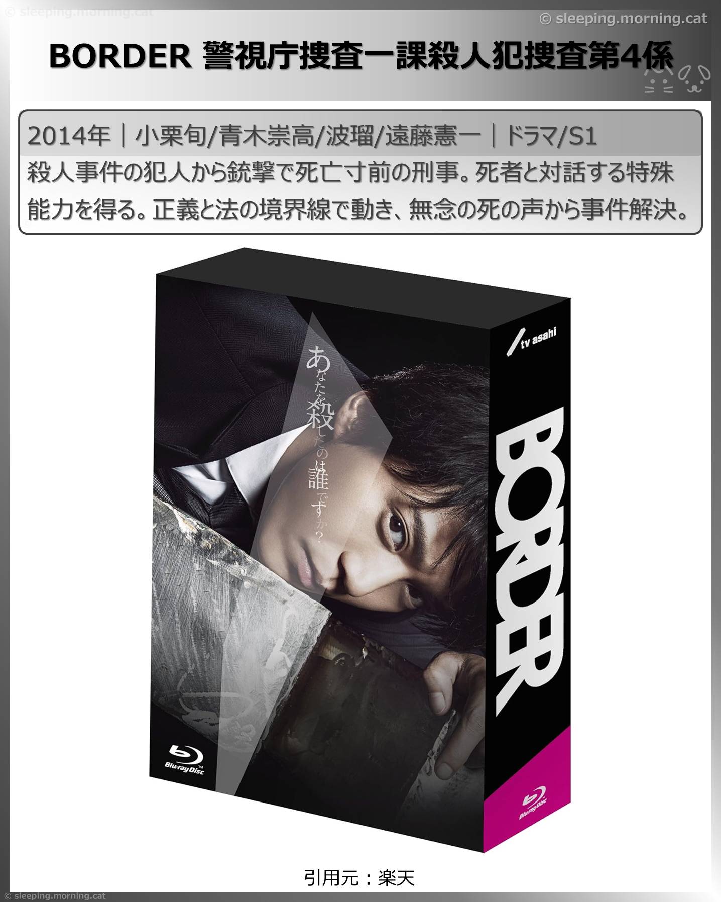 死後映画、死んでも死ねない映画：BORDER 警視庁捜査一課殺人犯捜査第4係