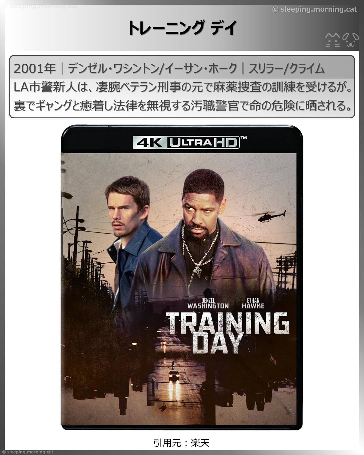 デンゼル・ワシントン：トレーニングデイ