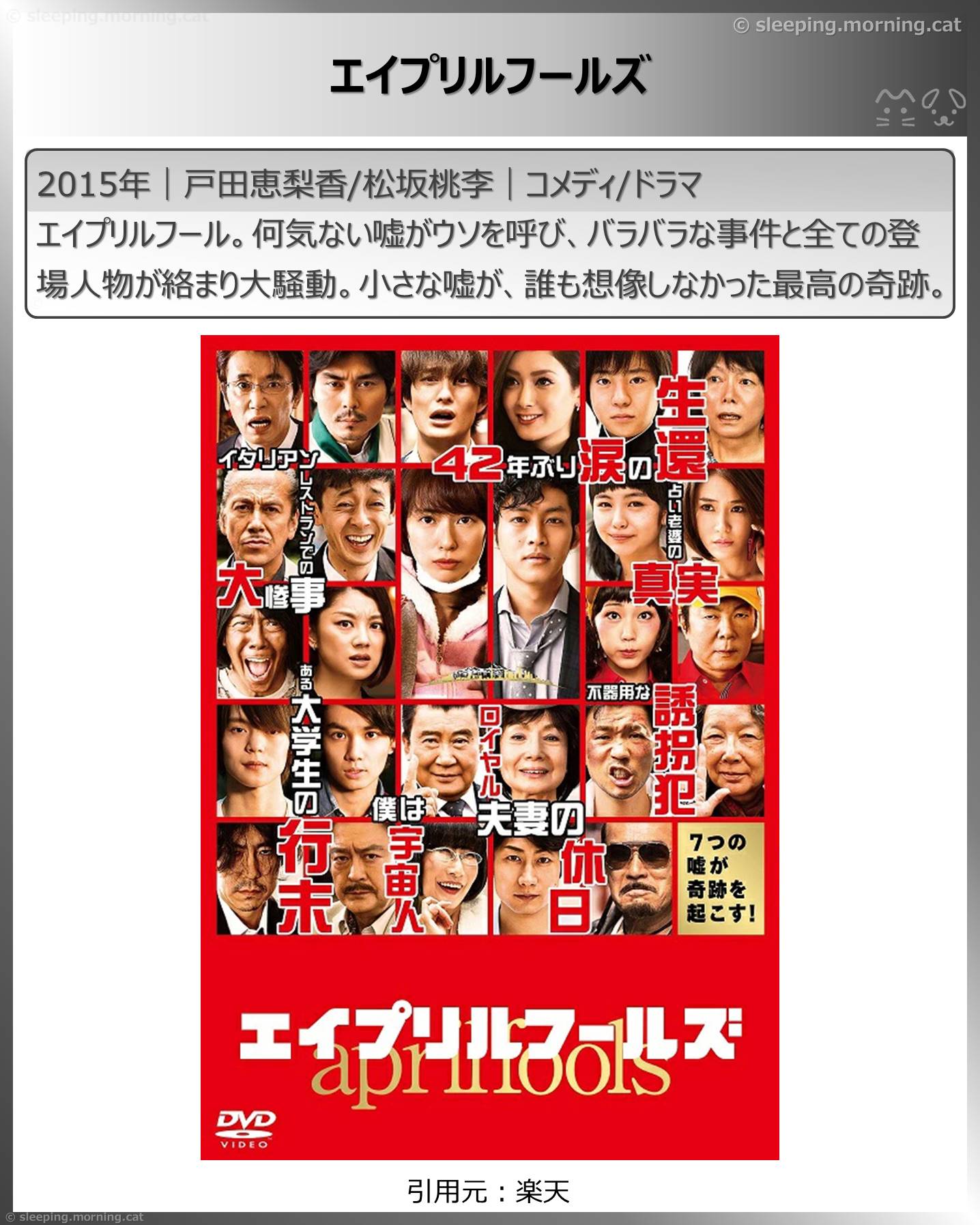 戸田恵梨香：エイプリルフールズ