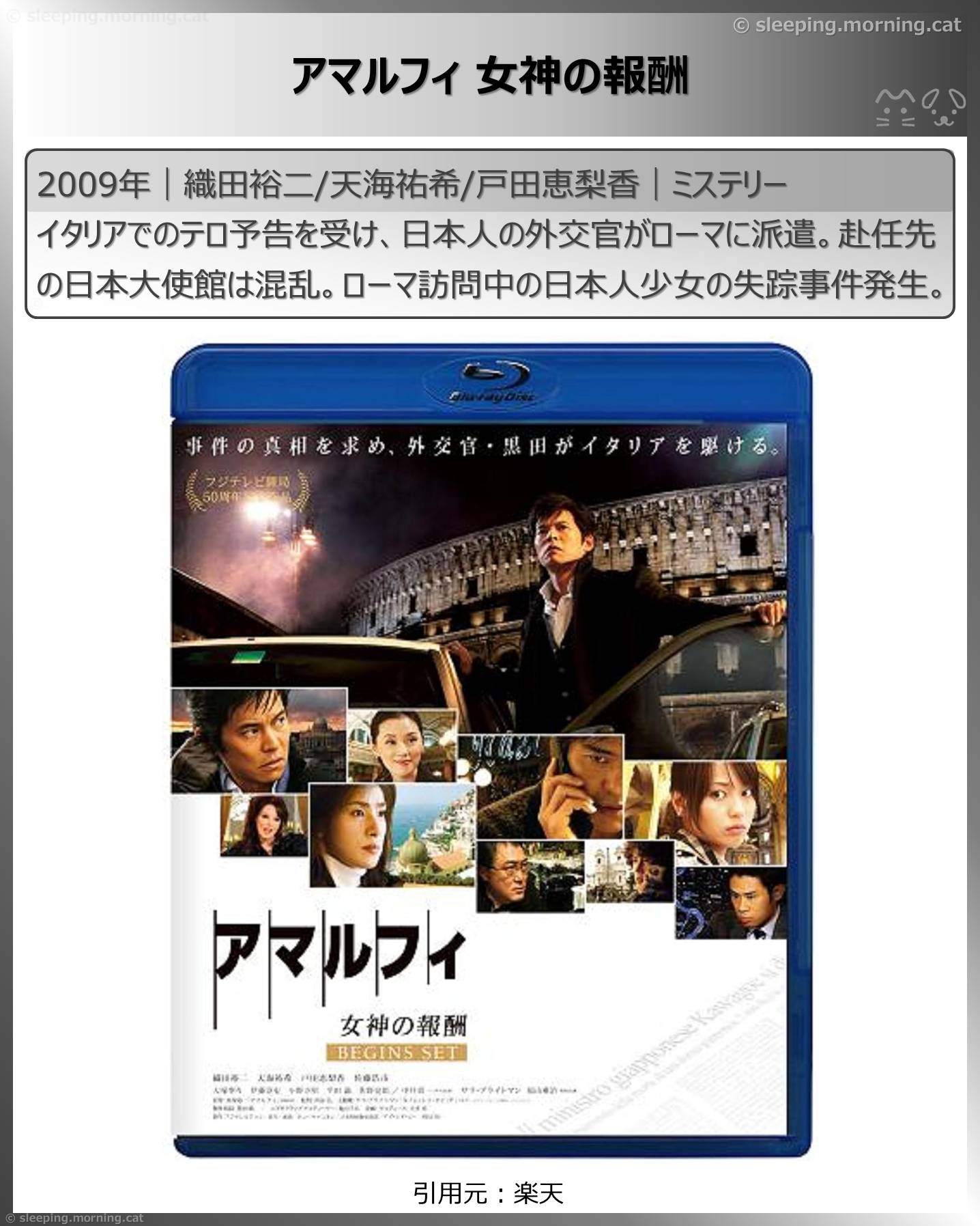 天海祐希：アマルフィ女神の報酬