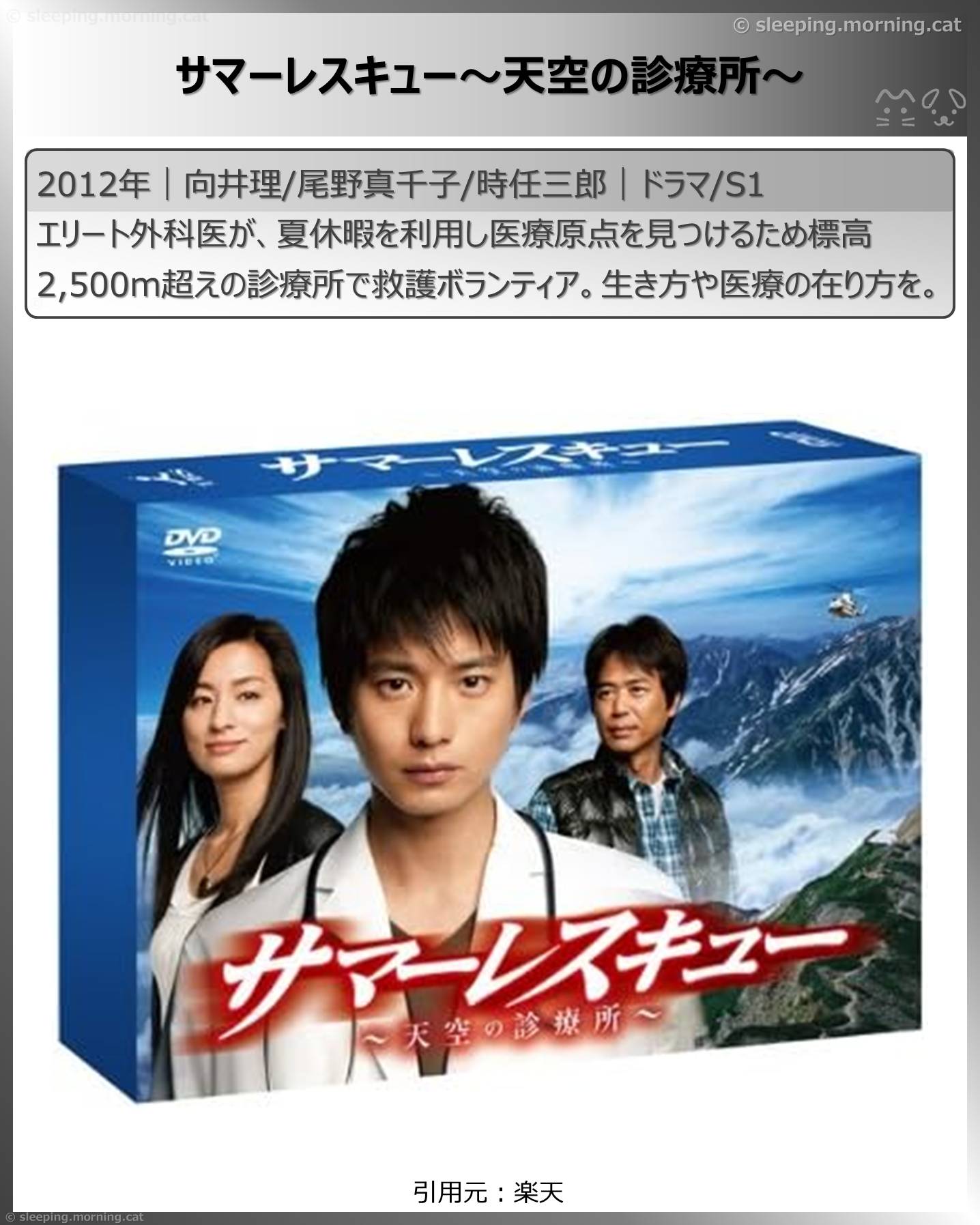 向井理：サマーレスキュー～天空の診療所～
