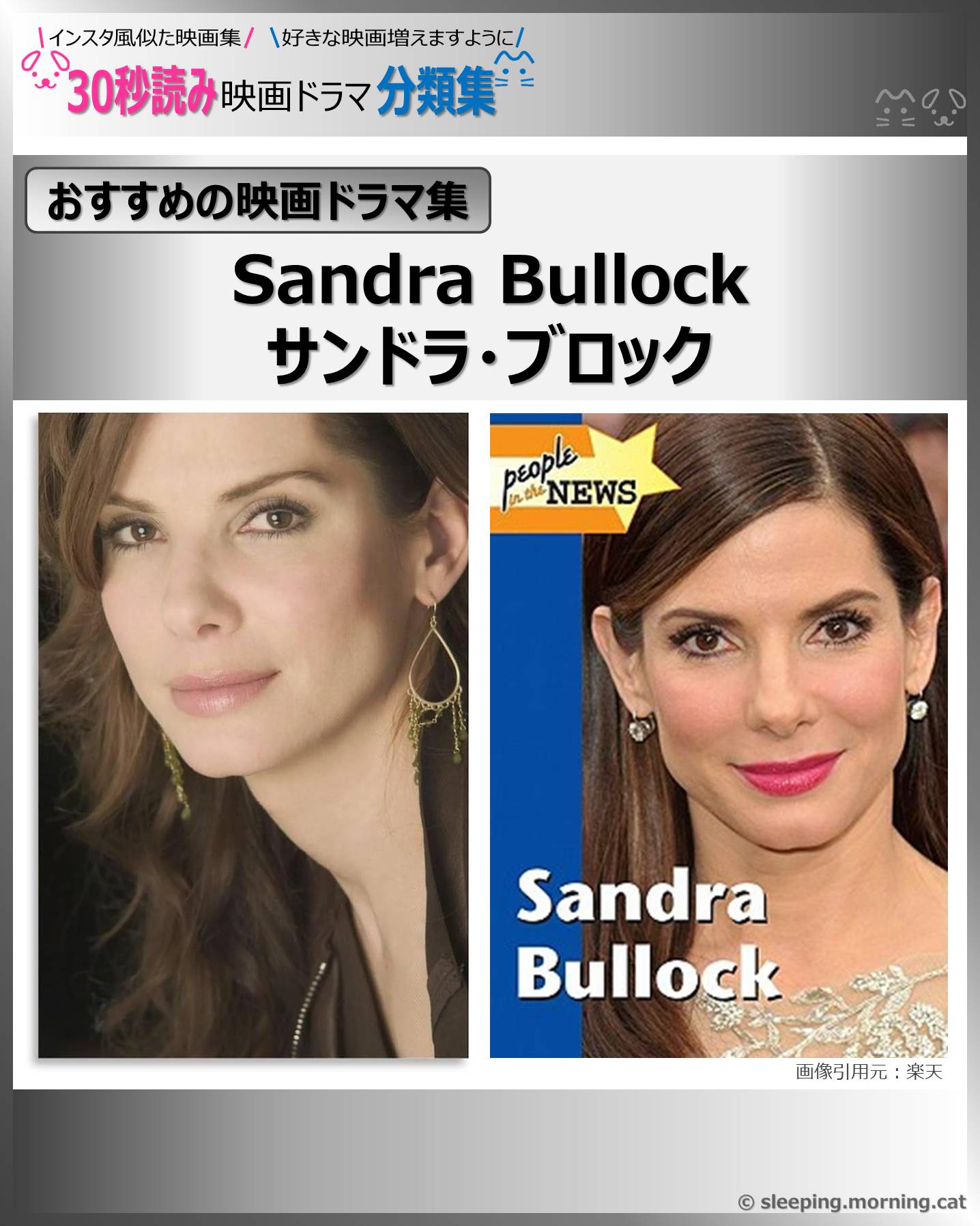 サンドラ・ブロック：Sandra Bullock出演のおすすめ映画 出ている 代表