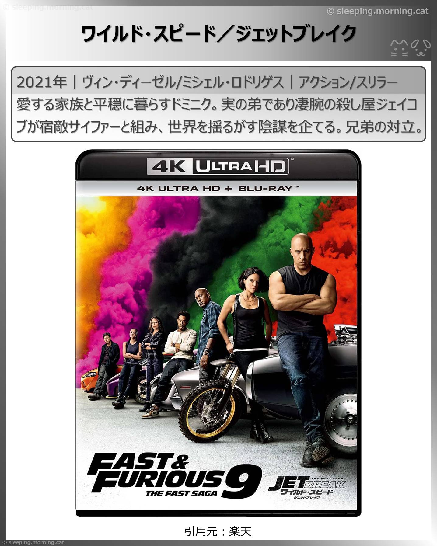 ヴィン・ディーゼル：ワイルド・スピード／ジェットブレイク