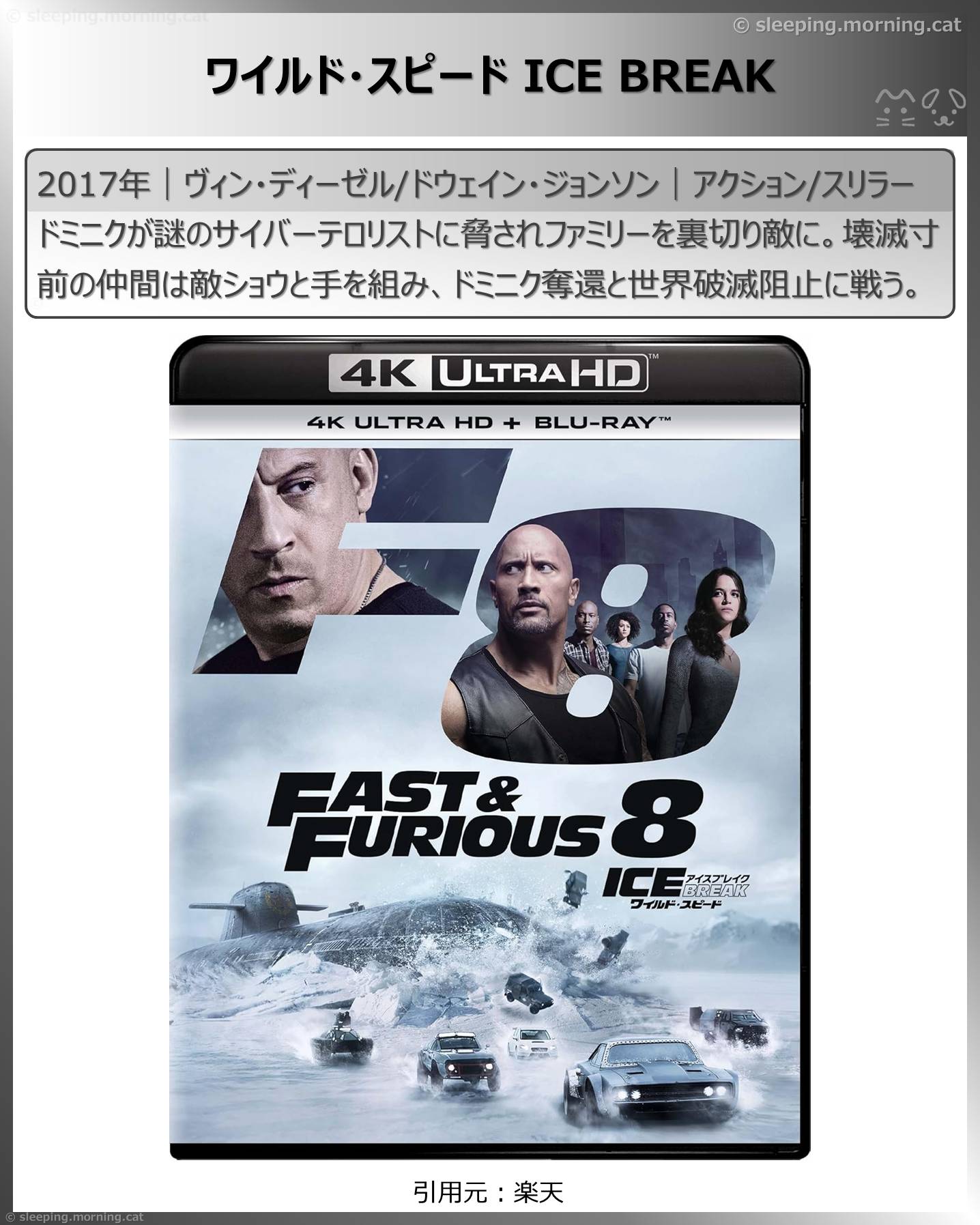 ワイルド・スピード時系列見る順番：ワイルド・スピード ICE BREAK
