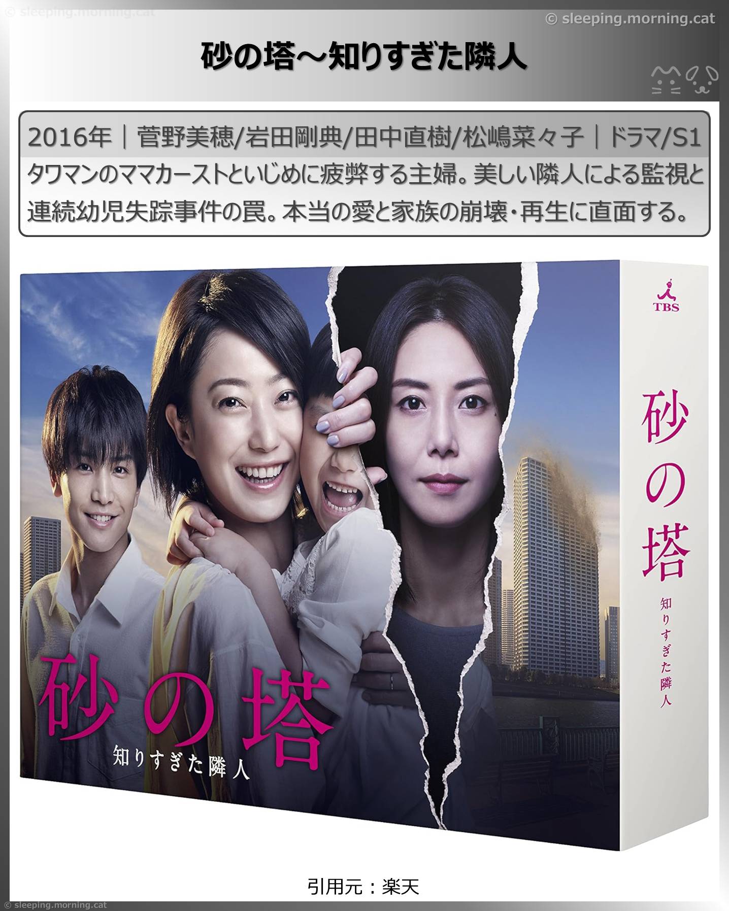 松嶋菜々子：砂の塔～知りすぎた隣人