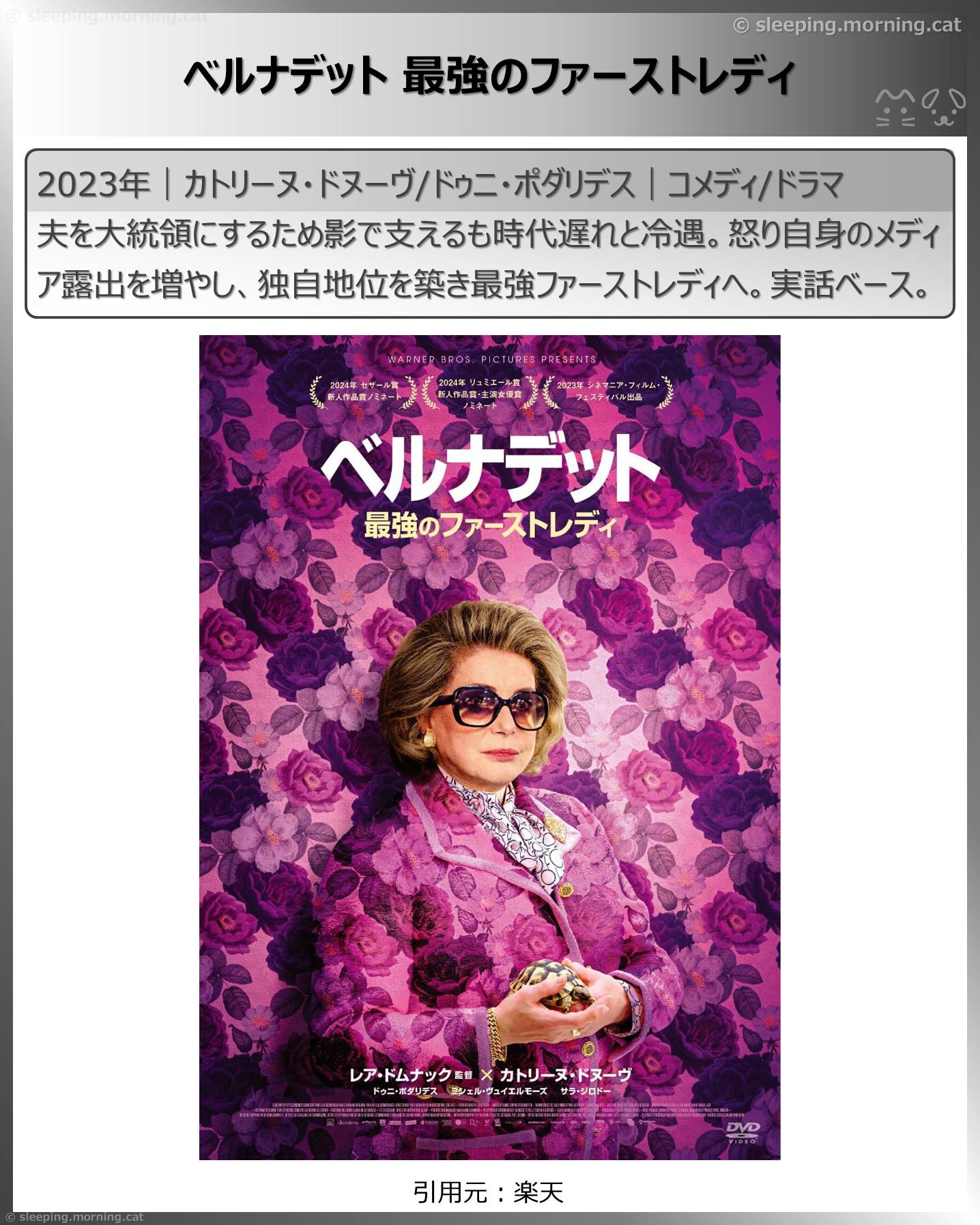 アマプラ新着見放題2026年4月：ベルナデット最強のファーストレディ