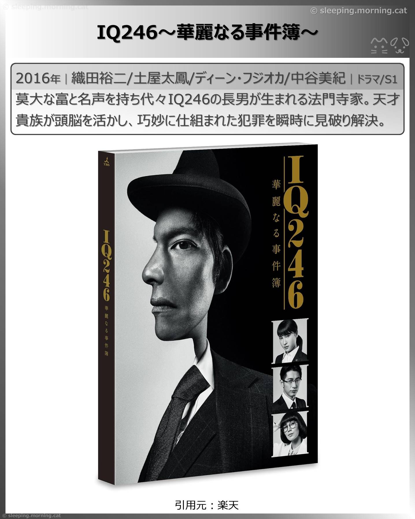 中谷美紀：IQ246～華麗なる事件簿～
