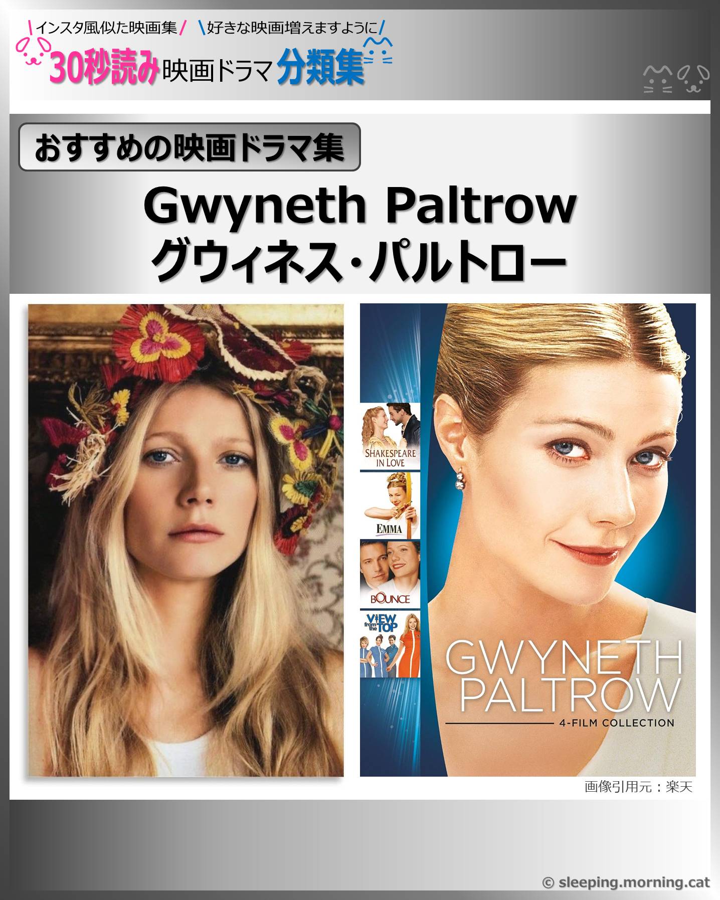 グウィネス・パルトロー：Gwyneth Paltrow出演のおすすめ映画 出ている