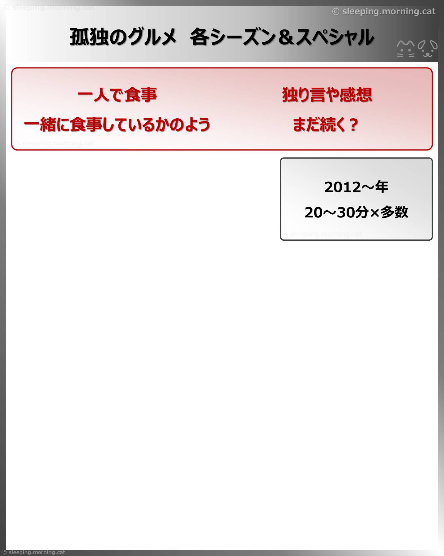 孤独のグルメ各シーズン＆スペシャル