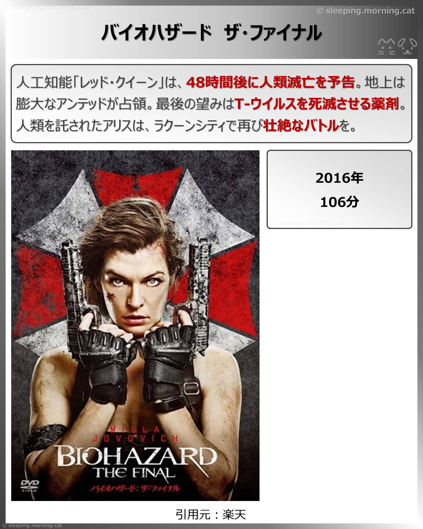 バイオハザード　ザ・ファイナル