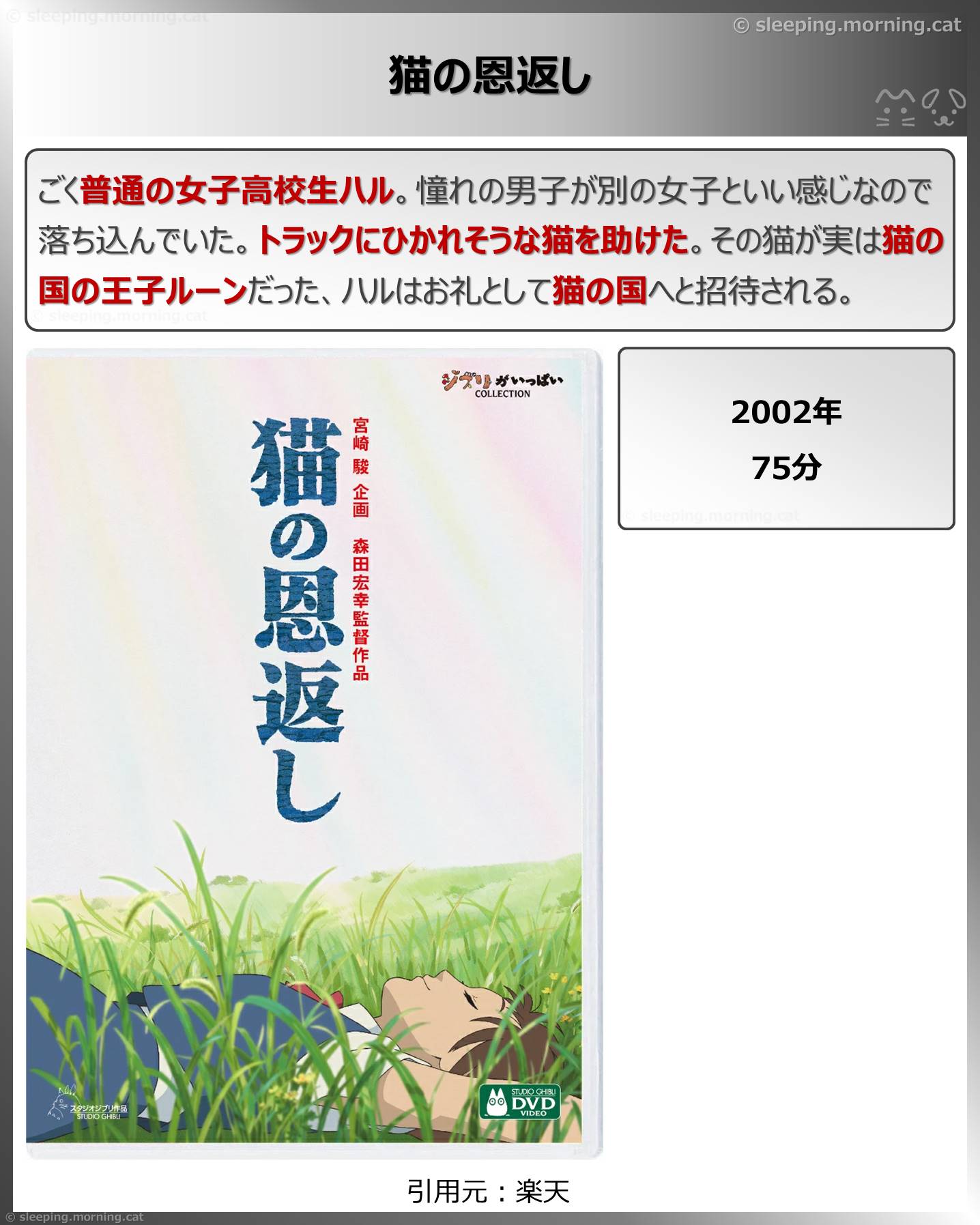 猫の恩返し